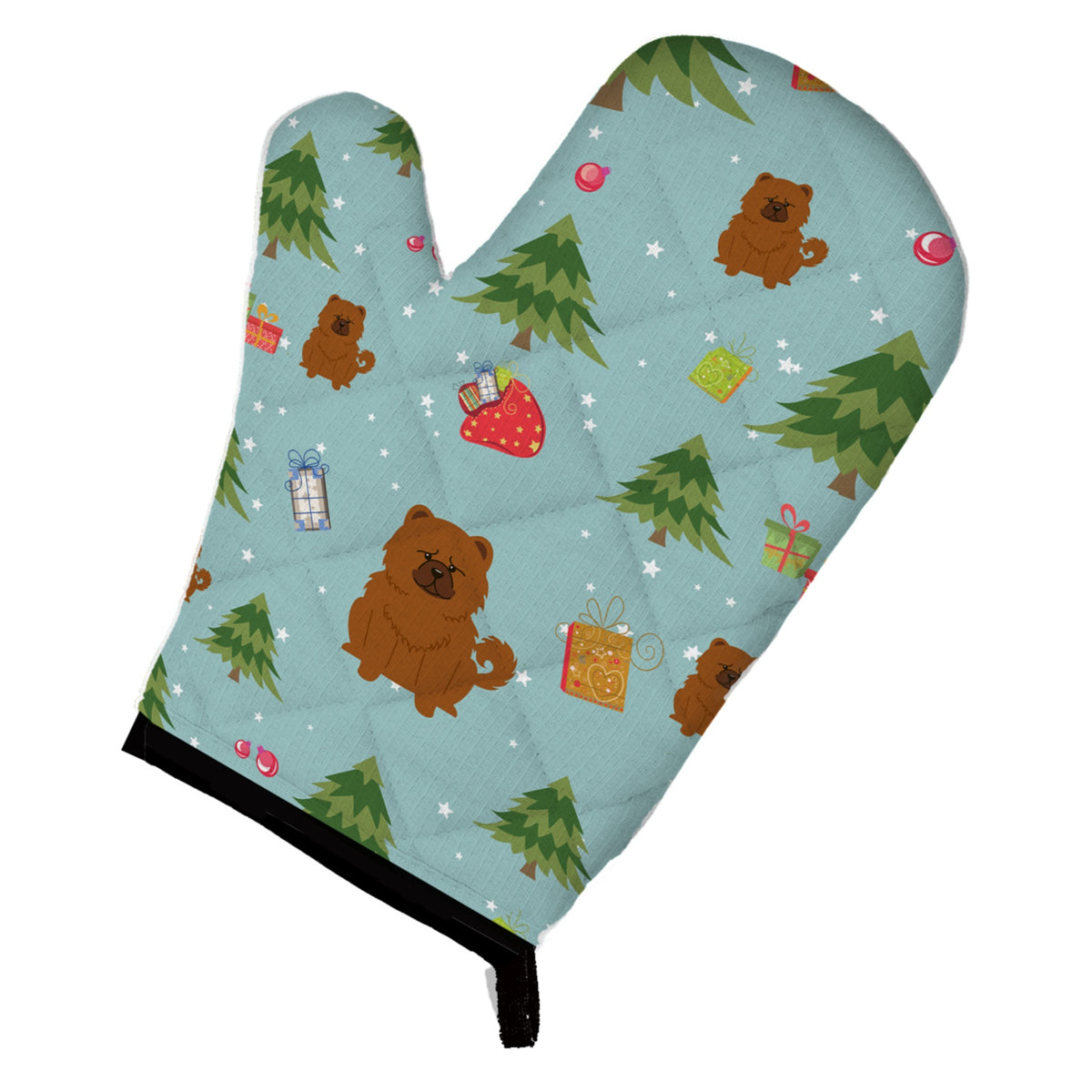 'Caroline'S Treasures Bb4802Ovmt Christmas Chow Red Oven Mitt, 12'''' By 8.5'''', Multicolor''