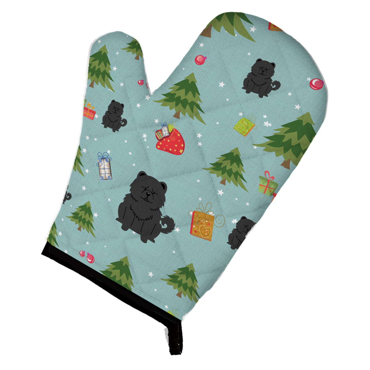 'Caroline'S Treasures Bb4803Ovmt Christmas Chow Black Oven Mitt, 12'''' By 8.5'''', Multicolor''