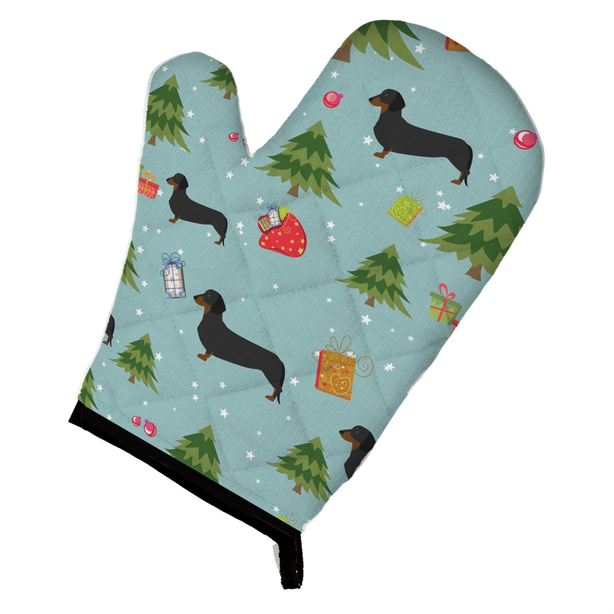 'Caroline'S Treasures Bb4806Ovmt Christmas Dachshund Oven Mitt, 12'''' By 8.5'''', Multicolor''