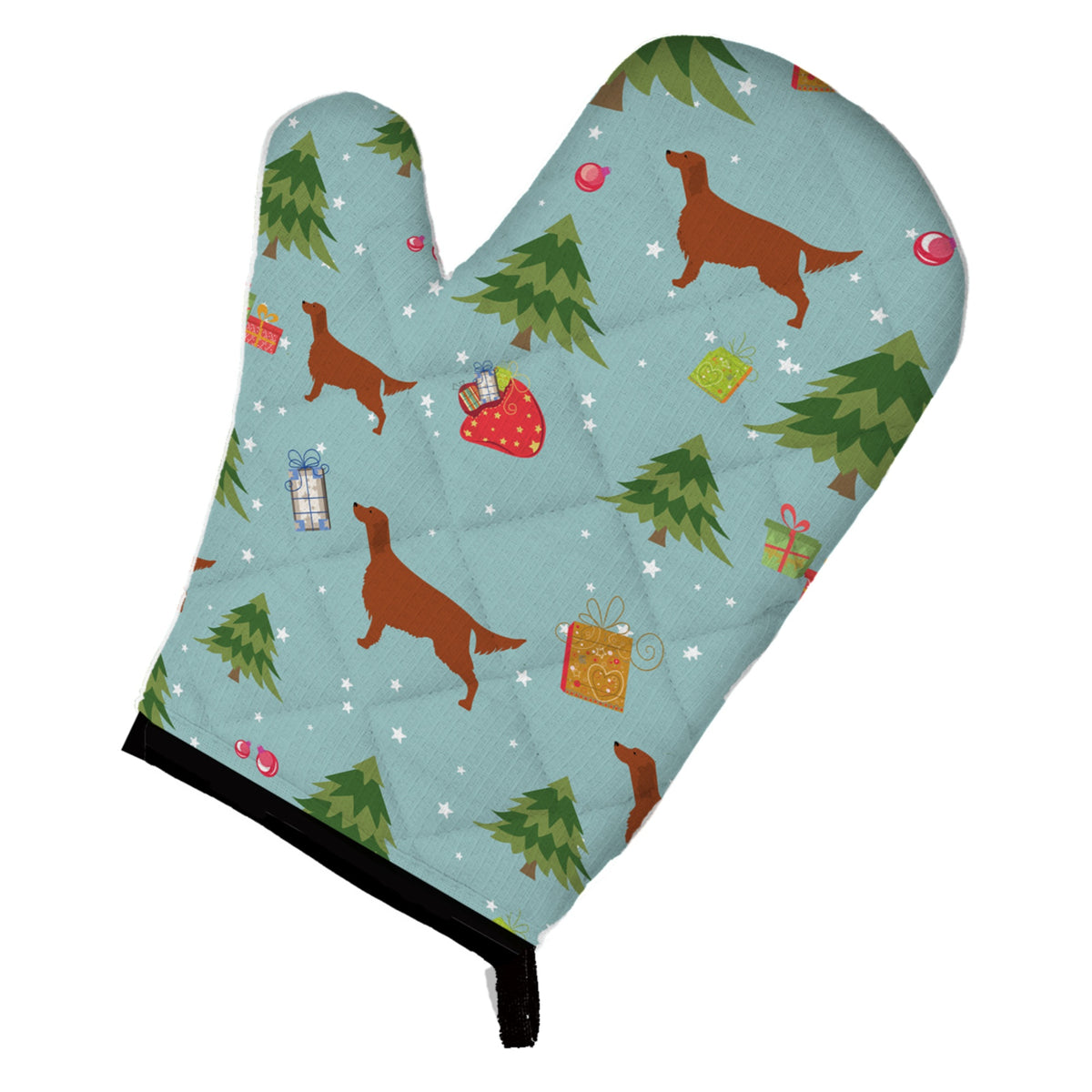 'Caroline'S Treasures Bb4817Ovmt Christmas Irish Setter Oven Mitt, 12'''' By 8.5'''', Multicolor''