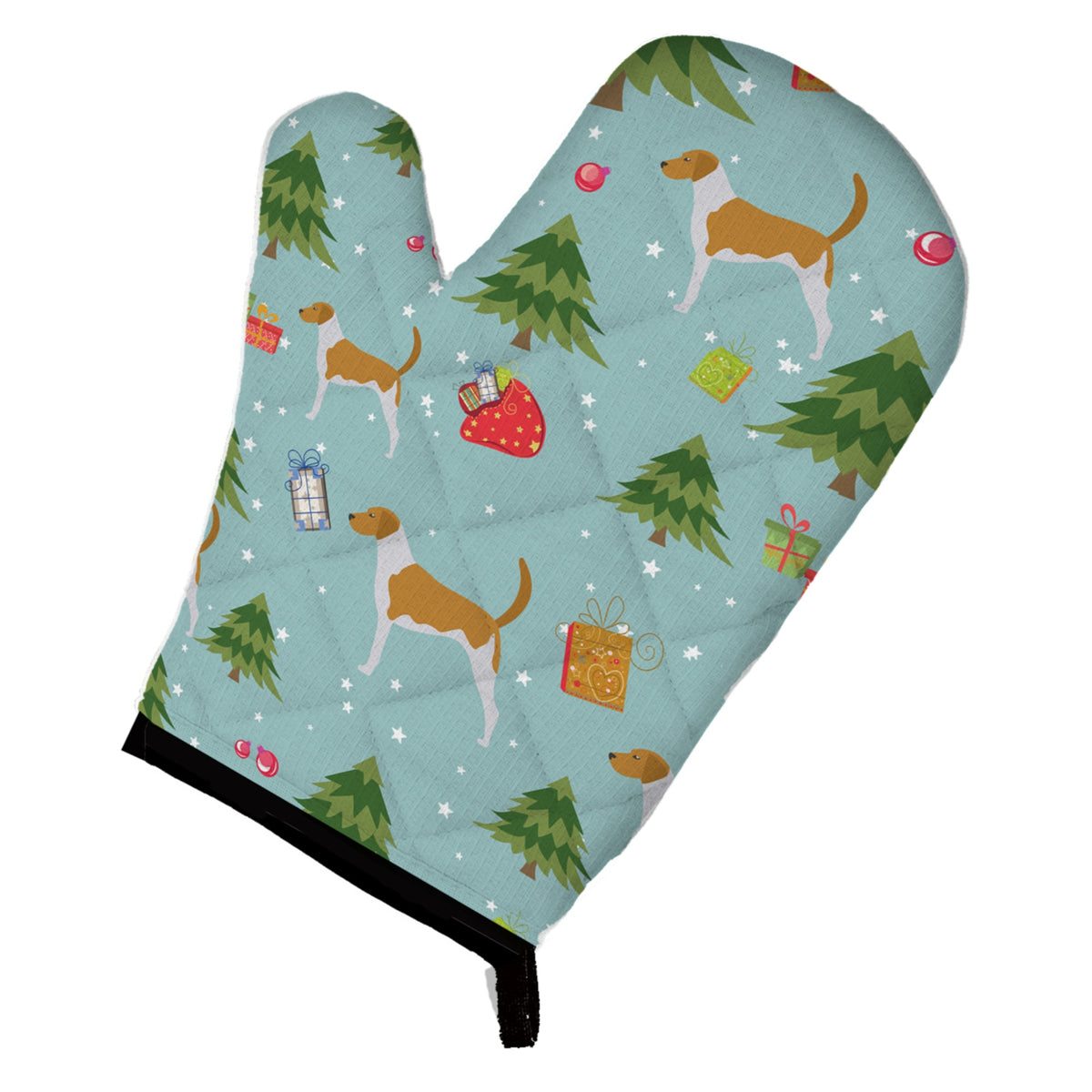 'Caroline'S Treasures Bb4822Ovmt Christmas American Foxhound Oven Mitt, 12'''' By 8.5'''', Multicolor''