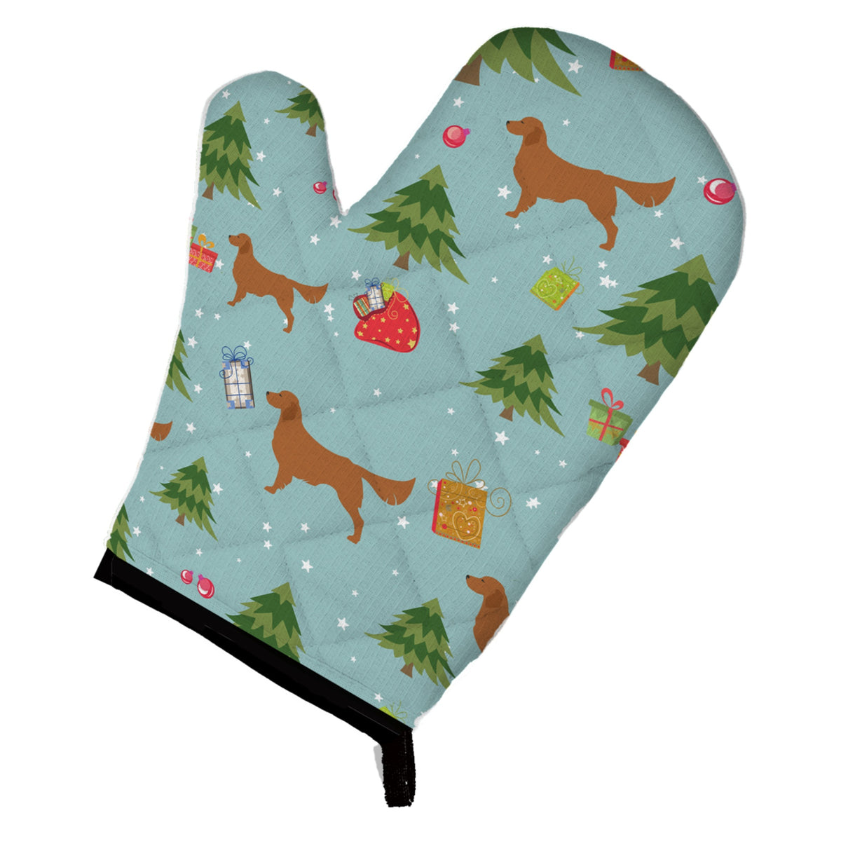 'Caroline'S Treasures Bb4828Ovmt Christmas Golden Retriever Oven Mitt, 12'''' By 8.5'''', Multicolor''