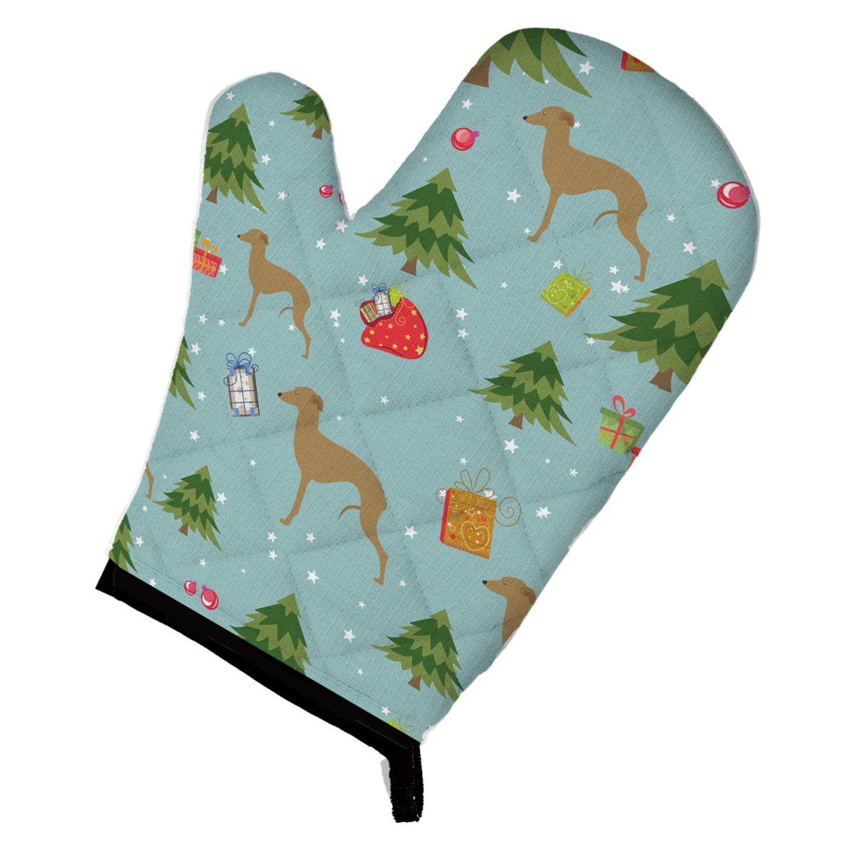 'Caroline'S Treasures Bb4838Ovmt Christmas Italian Greyhound Oven Mitt, 12'''' By 8.5'''', Multicolor''