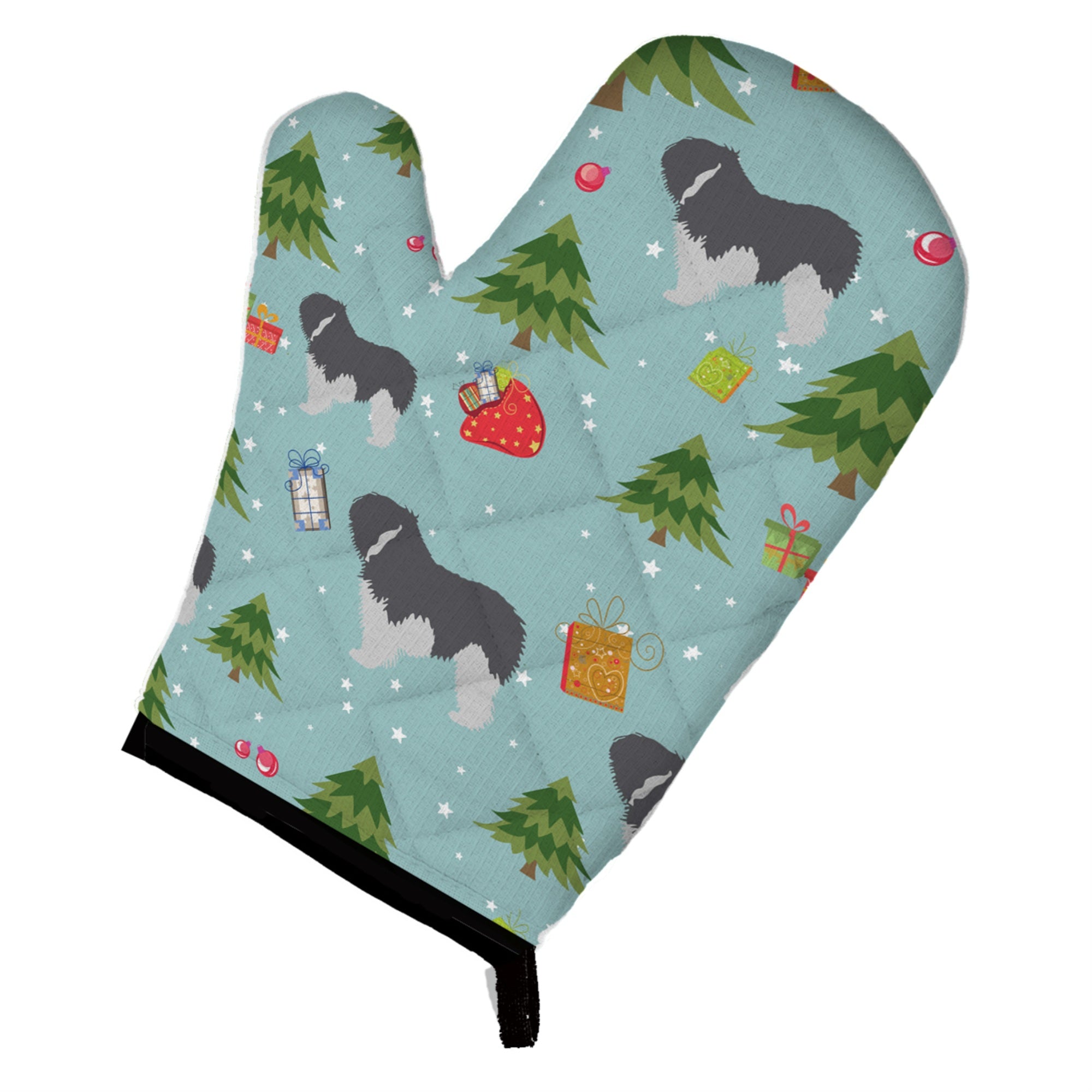 'Caroline'S Treasures Bb4856Ovmt Christmas Polish Lowland Sheepdog Dog Oven Mitt, 12'''' By 8.5'''', Multicolor''