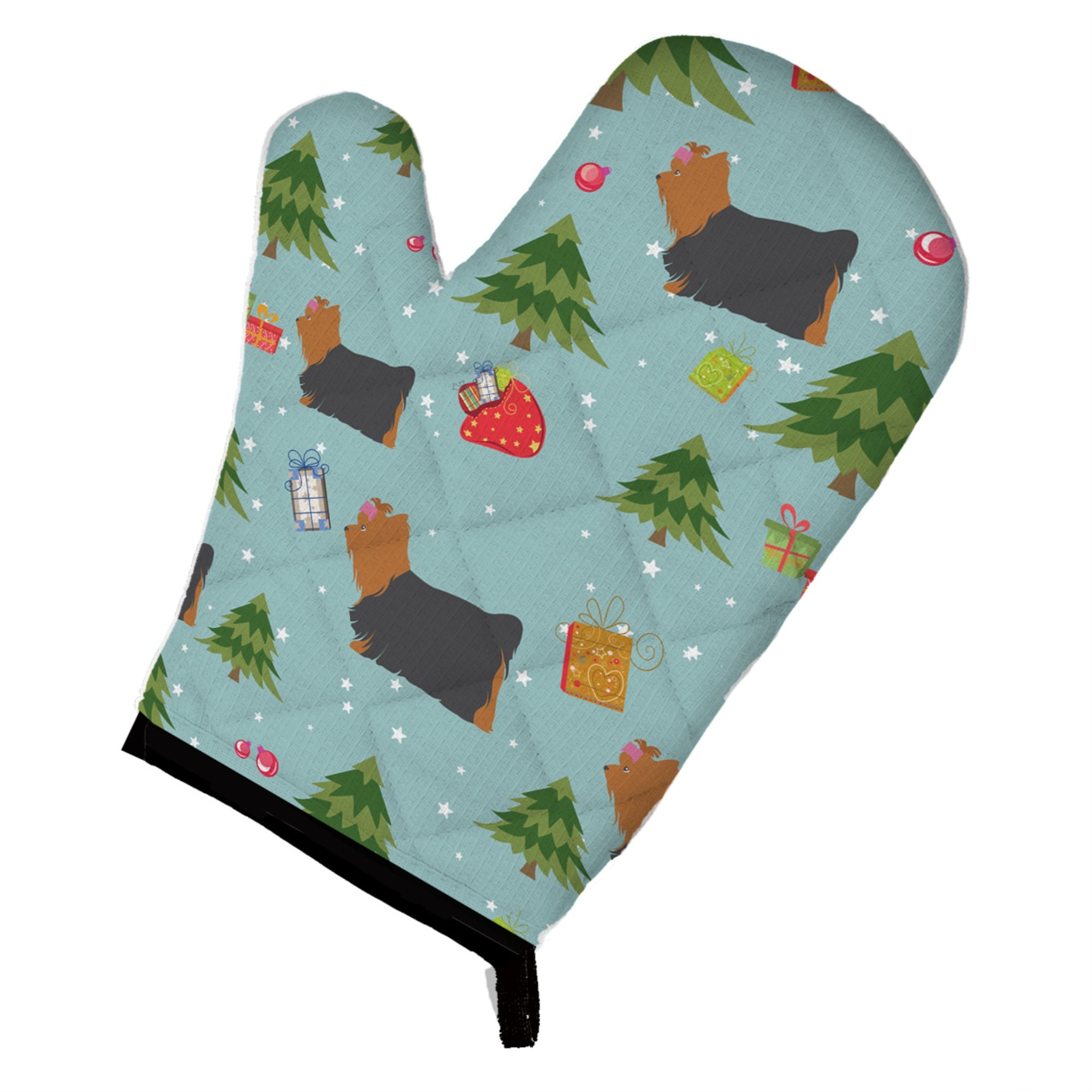 'Caroline'S Treasures Bb4858Ovmt Christmas Yorkshire Terrier Yorkie Oven Mitt, 12'''' By 8.5'''', Multicolor''