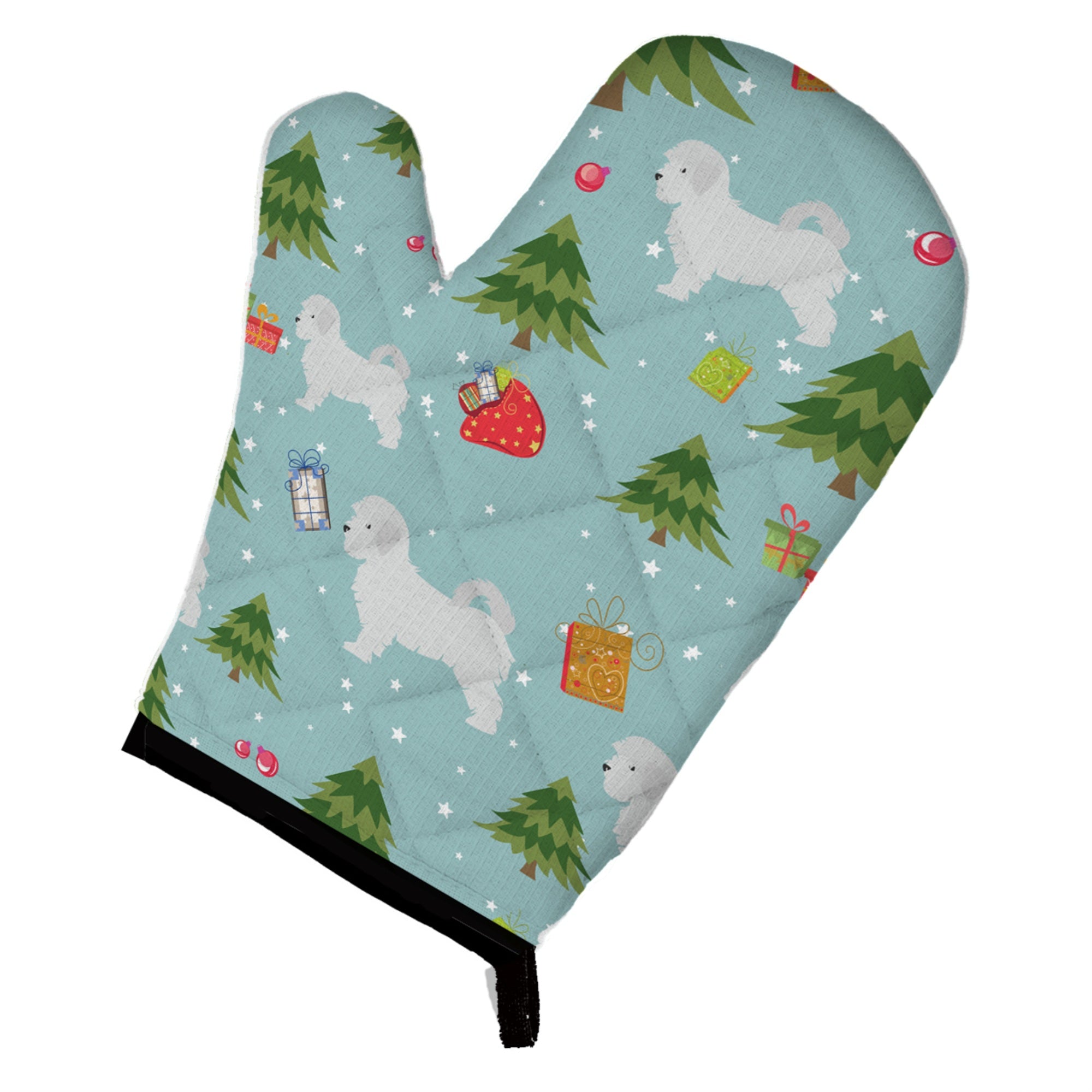 'Caroline'S Treasures Bb4860Ovmt Christmas Maltese Oven Mitt, 12'''' By 8.5'''', Multicolor''