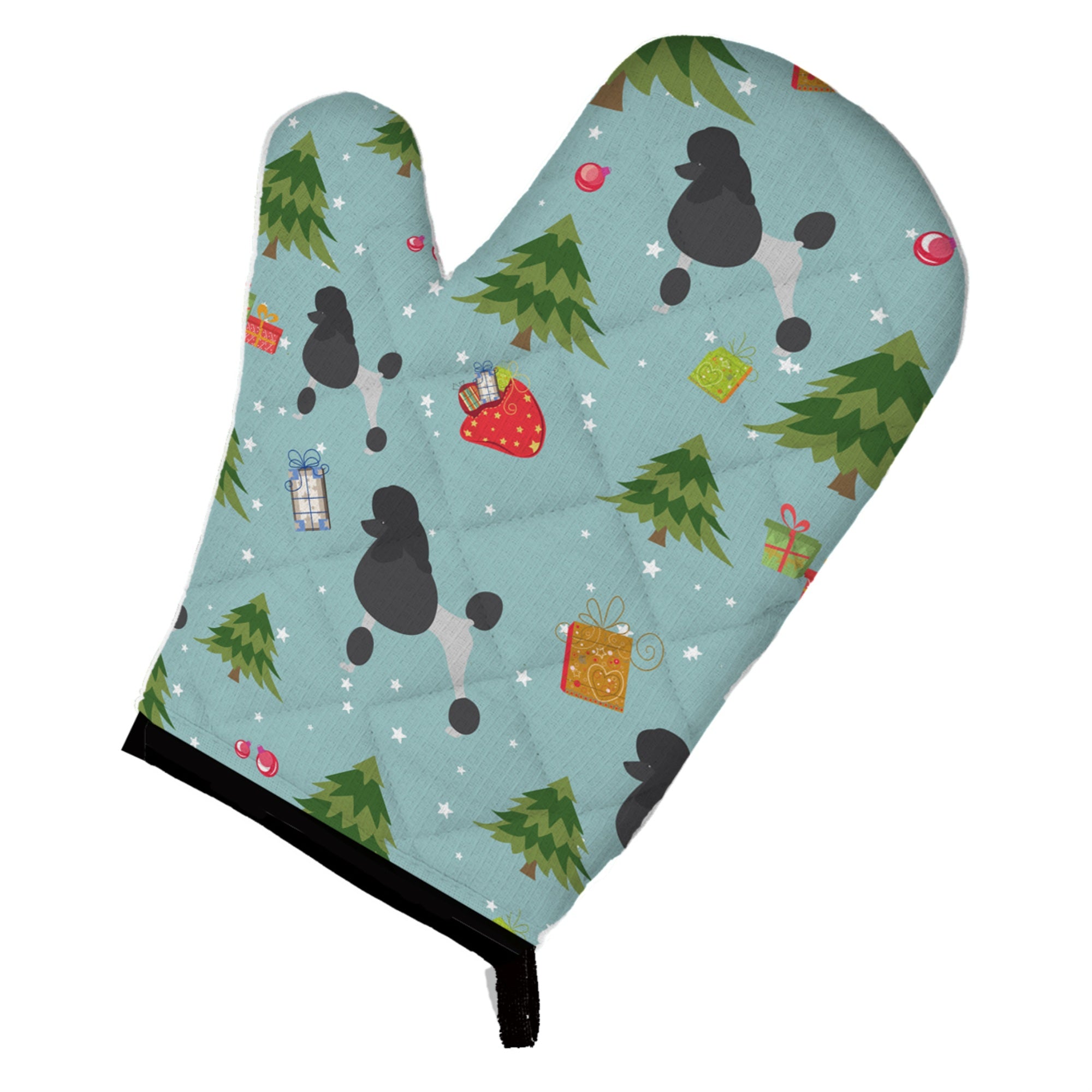 'Caroline'S Treasures Bb4863Ovmt Christmas Poodle Oven Mitt, 12'''' By 8.5'''', Multicolor''