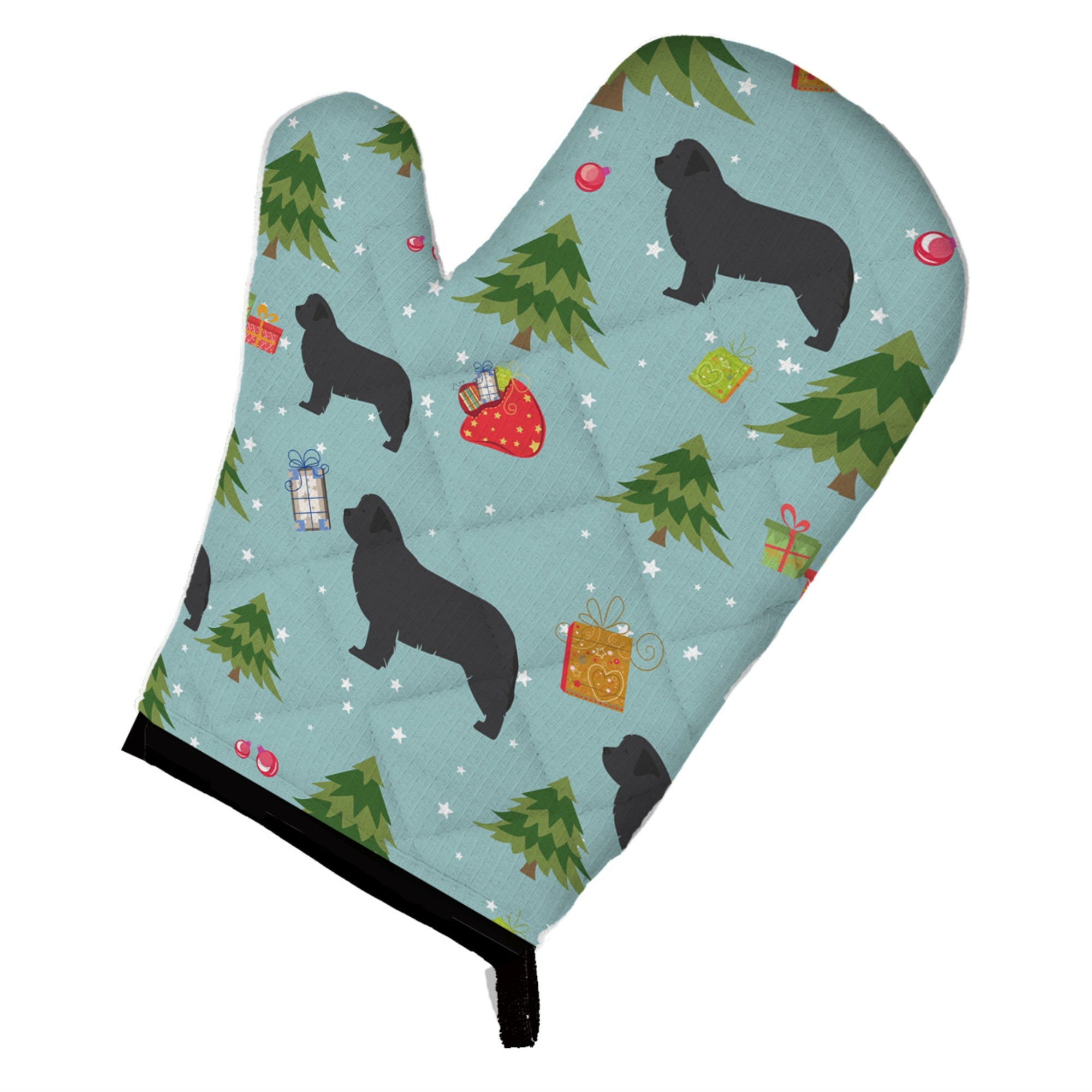 'Caroline'S Treasures Bb4888Ovmt Christmas Newfoundland Oven Mitt, 12'''' By 8.5'''', Multicolor''