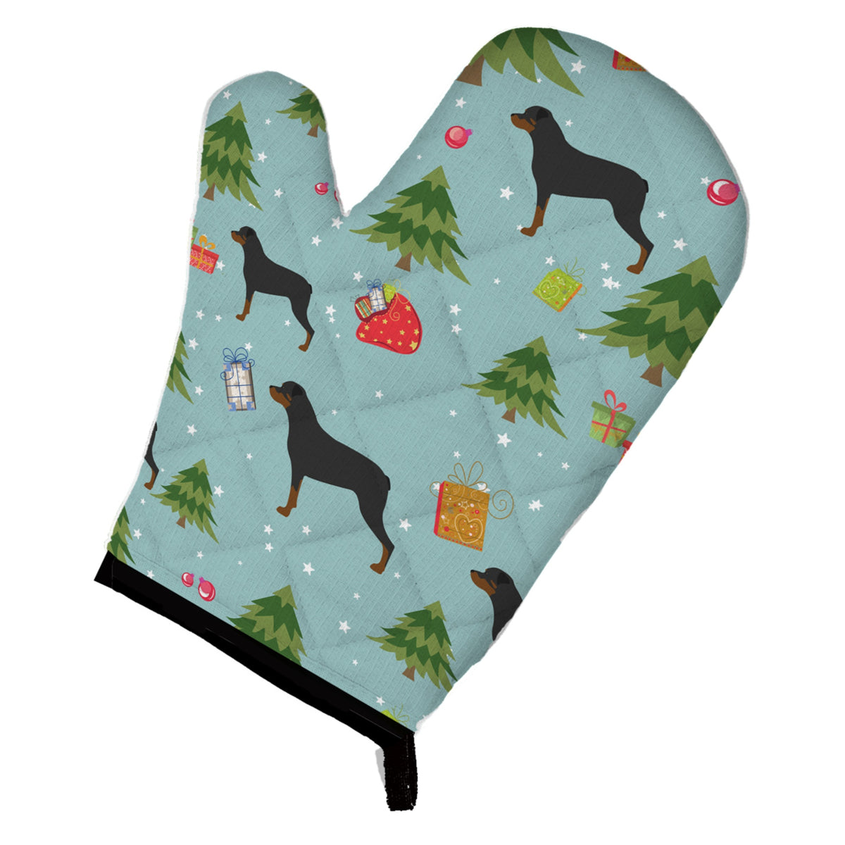 'Caroline'S Treasures Bb4890Ovmt Christmas Rottweiler Oven Mitt, 12'''' By 8.5'''', Multicolor''