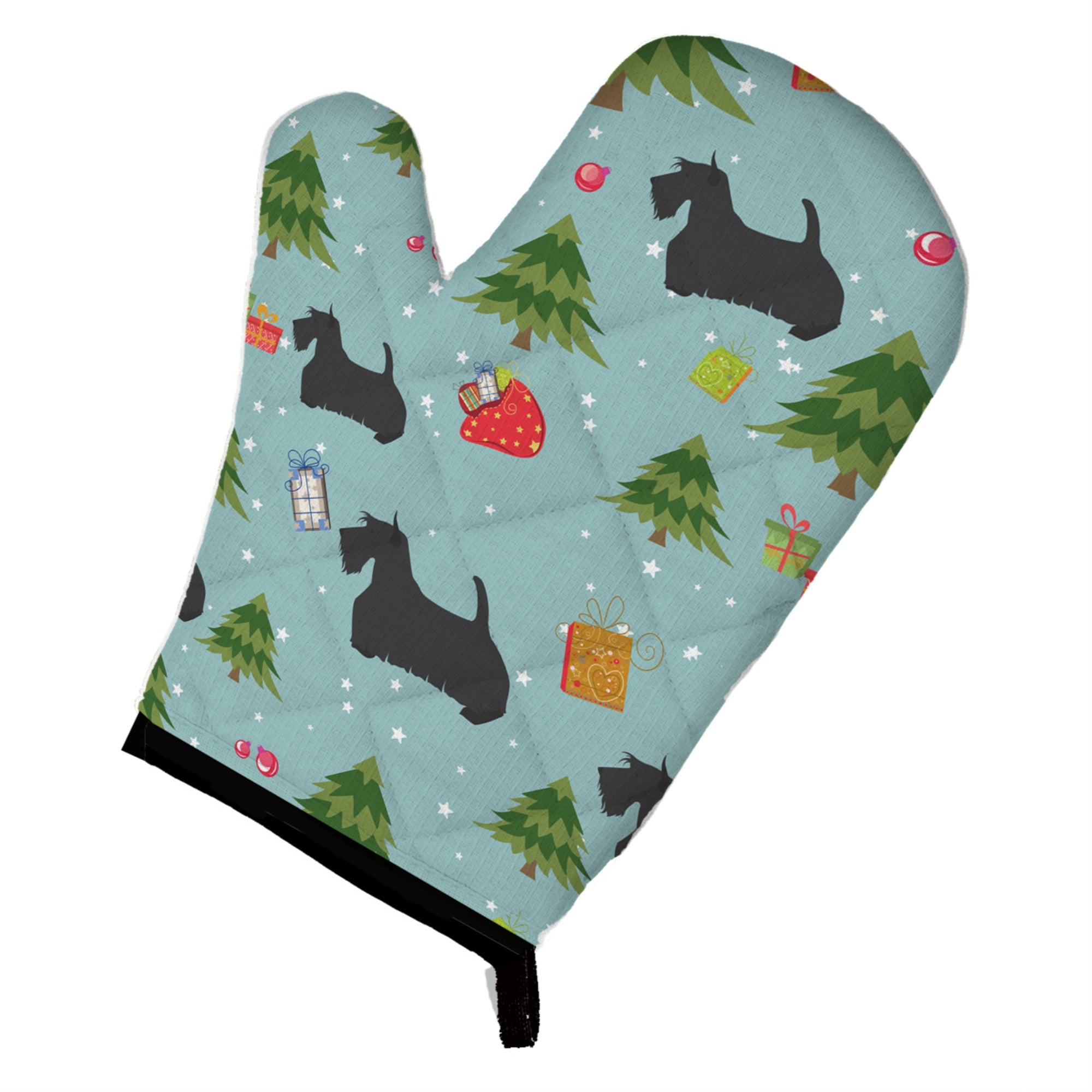 'Caroline'S Treasures Bb4893Ovmt Christmas Scottish Terrier Oven Mitt, 12'''' By 8.5'''', Multicolor''