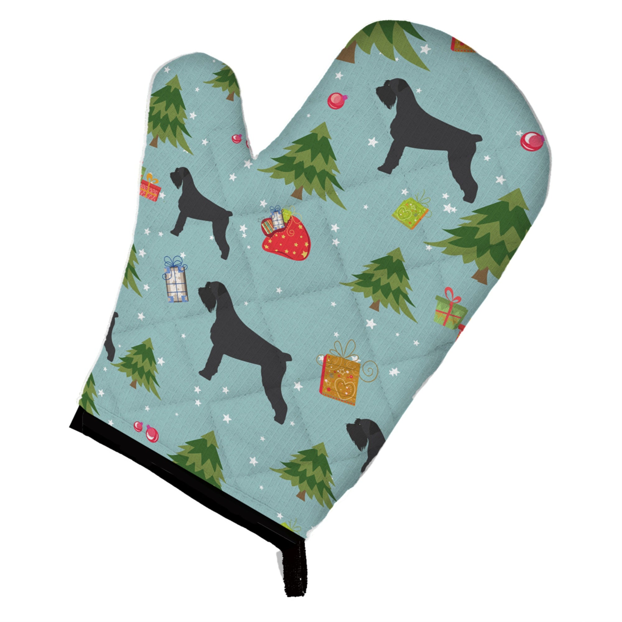 'Caroline'S Treasures Bb4897Ovmt Christmas Giant Schnauzer Oven Mitt, 12'''' By 8.5'''', Multicolor''