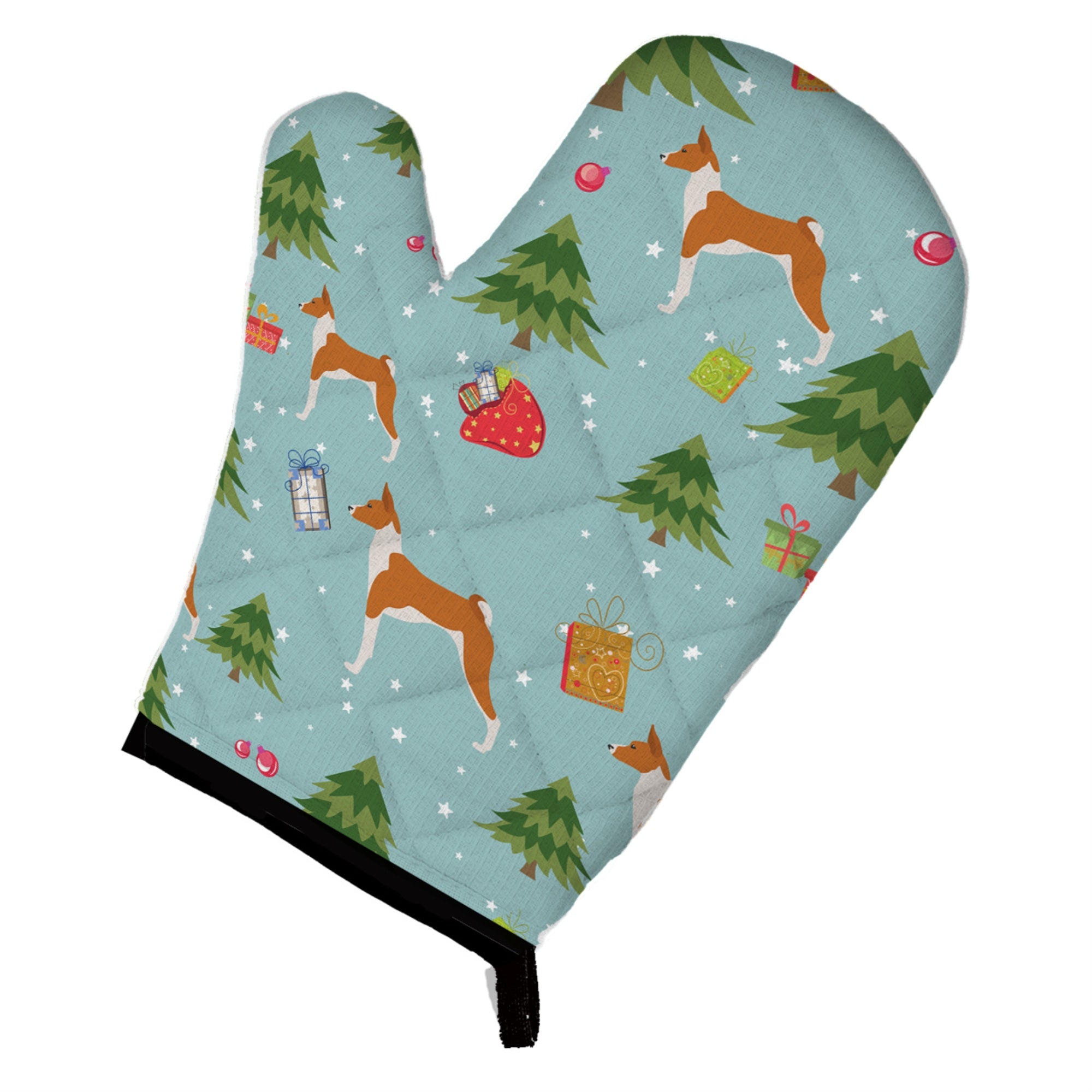 'Caroline'S Treasures Bb4898Ovmt Christmas Basenji Oven Mitt, 12'''' By 8.5'''', Multicolor''