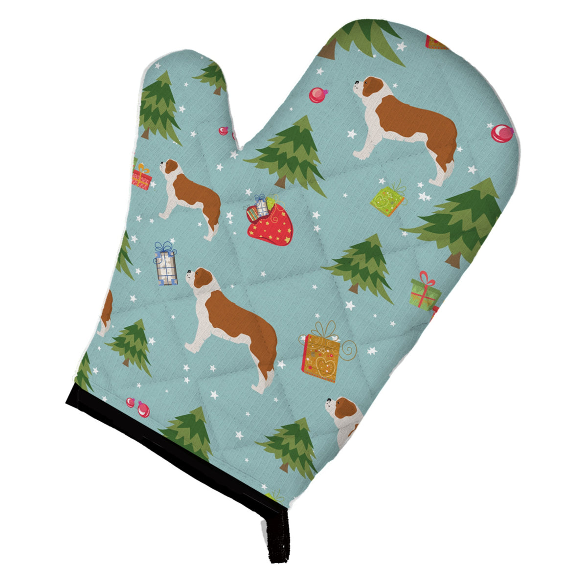 'Caroline'S Treasures Bb4900Ovmt Christmas Saint Bernard Oven Mitt, 12'''' By 8.5'''', Multicolor''