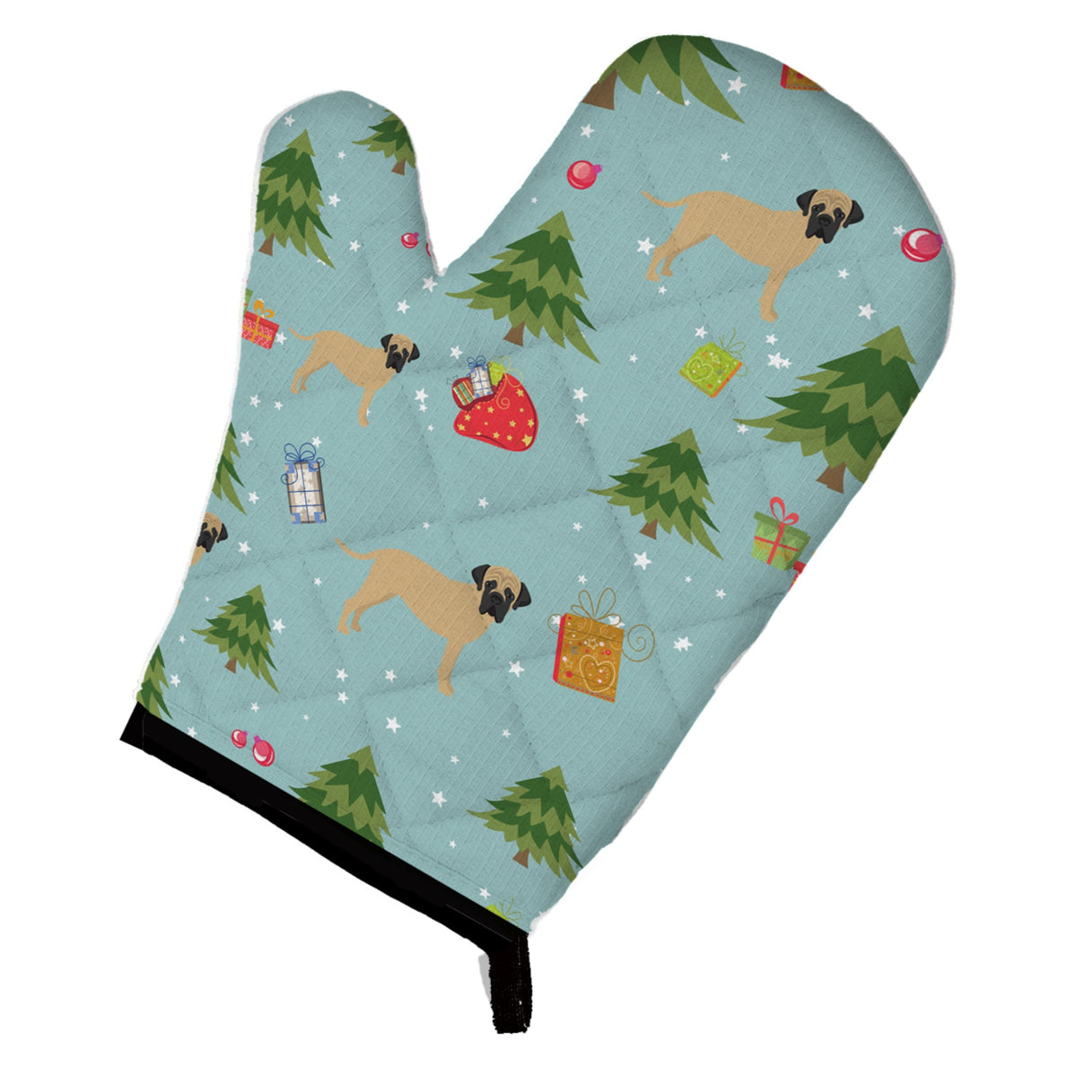 'Caroline'S Treasures Bb4918Ovmt Christmas Bullmastiff Oven Mitt, 12'''' By 8.5'''', Multicolor''
