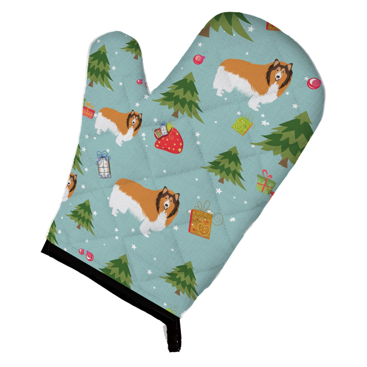 'Caroline'S Treasures Bb4939Ovmt Christmas Rough Collie Oven Mitt, 12'''' By 8.5'''', Multicolor''