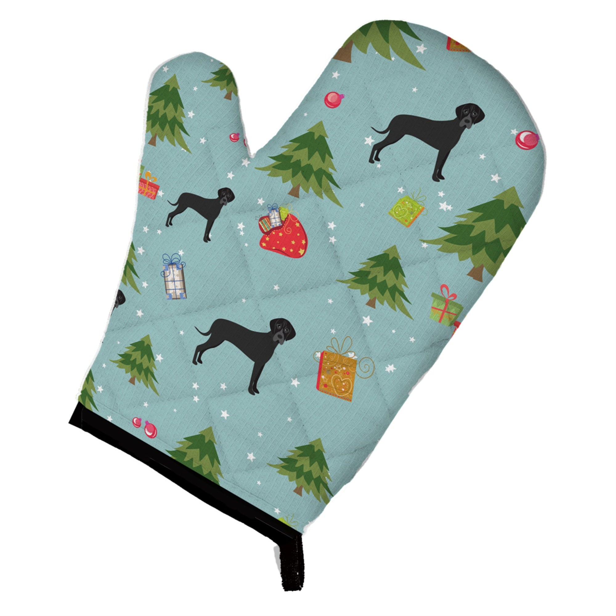 'Caroline'S Treasures Bb4947Ovmt Christmas Black Natural Great Dane Oven Mitt, 12'''' By 8.5'''', Multicolor''