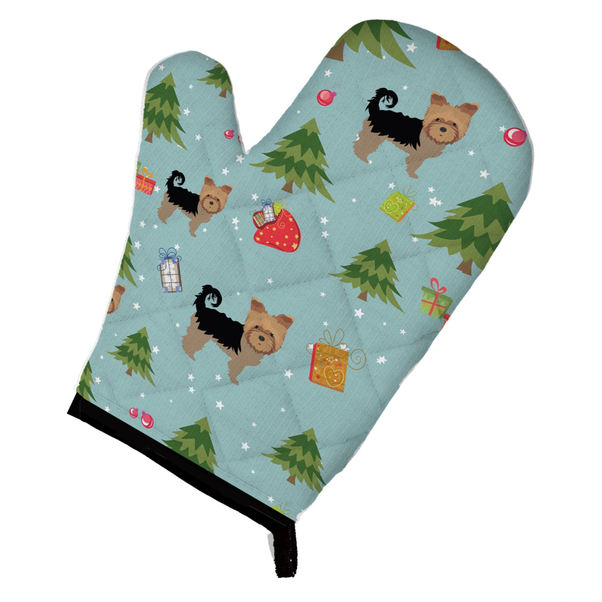 'Caroline'S Treasures Bb4990Ovmt Christmas Yorkshire Terrier Oven Mitt, 12'''' By 8.5'''', Multicolor''
