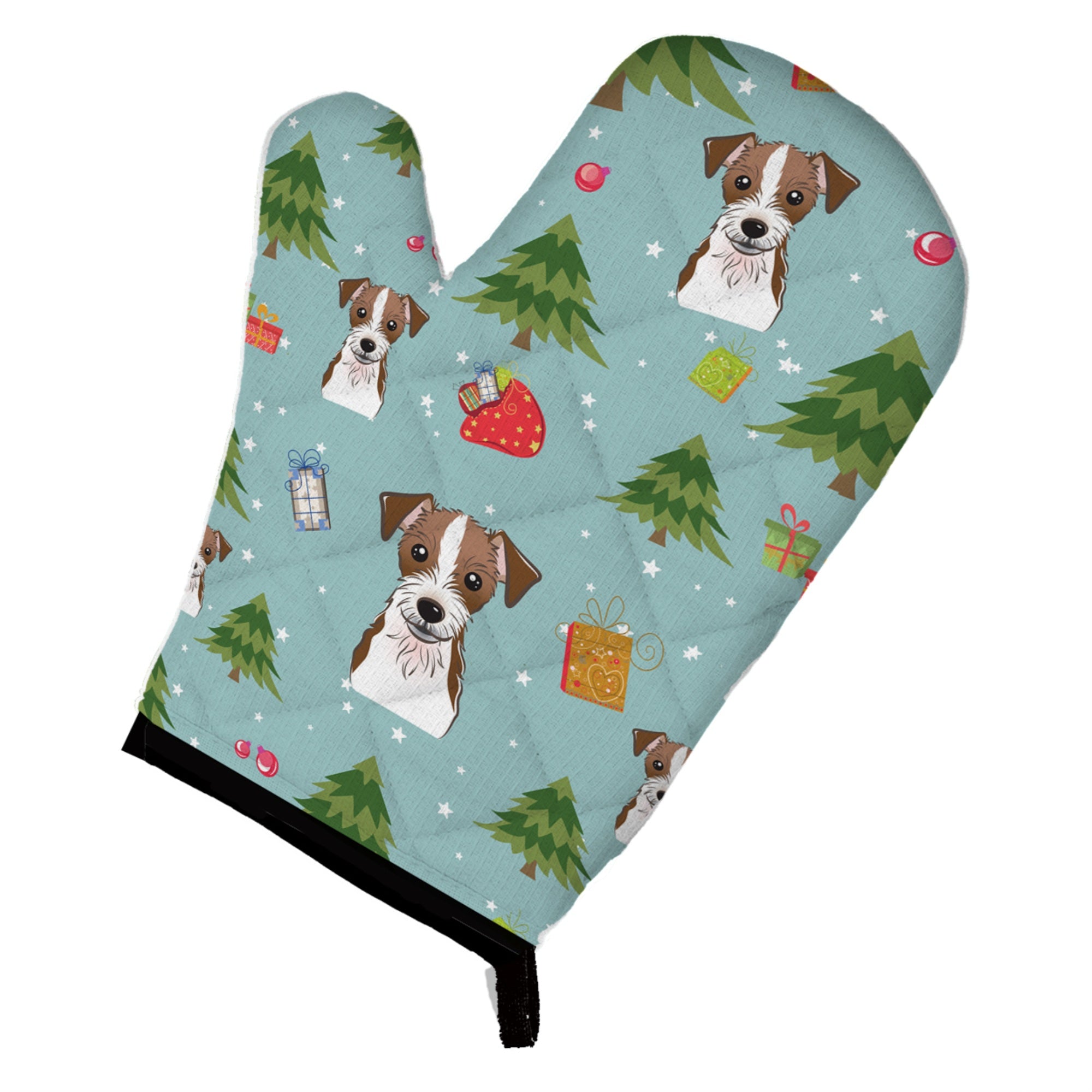 'Caroline'S Treasures Bb4991Ovmt Christmas Jack Russell Terrier Oven Mitt, 12'''' By 8.5'''', Multicolor''
