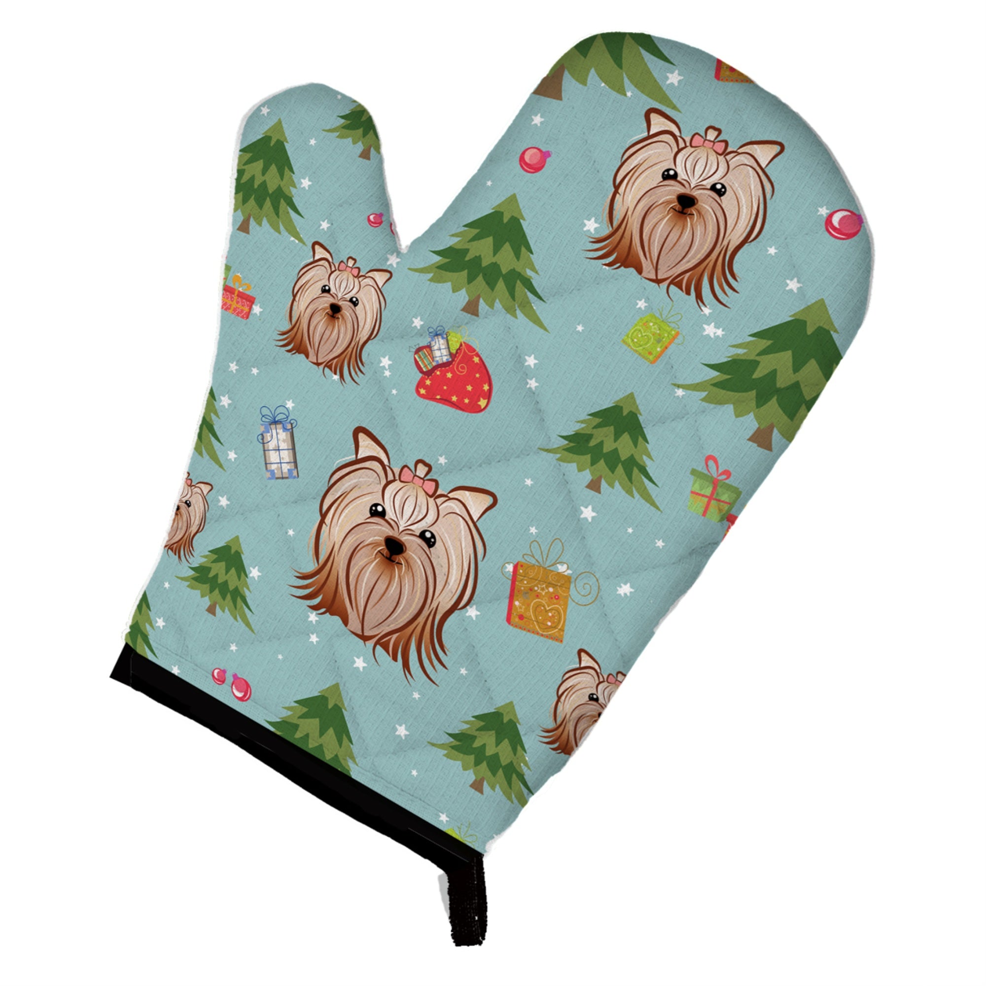 'Caroline'S Treasures Bb4993Ovmt Christmas Yorkie Yorkshire Terrier Oven Mitt, 12'''' By 8.5'''', Multicolor''