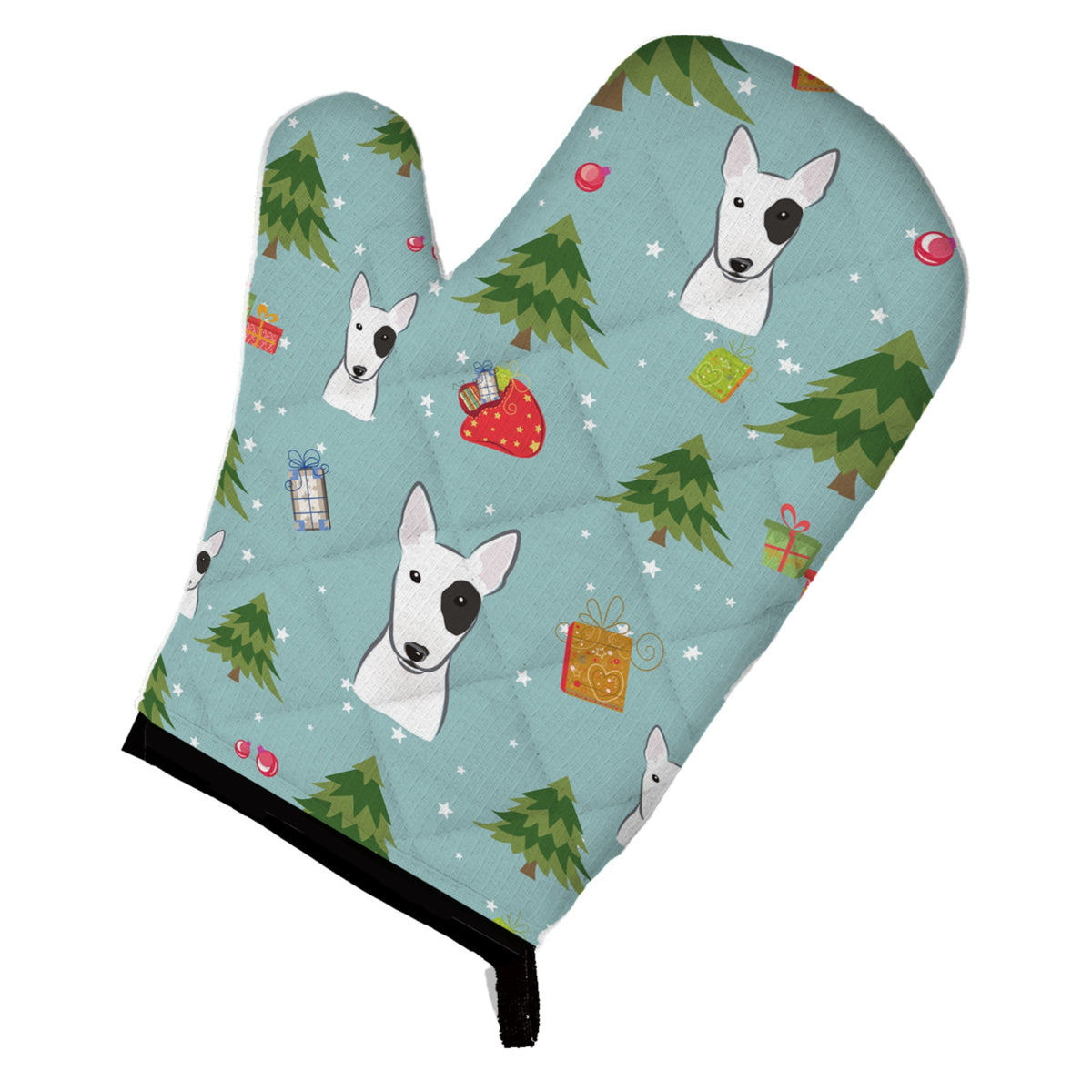 'Caroline'S Treasures Bb4998Ovmt Christmas Bull Terrier Oven Mitt, 12'''' By 8.5'''', Multicolor''