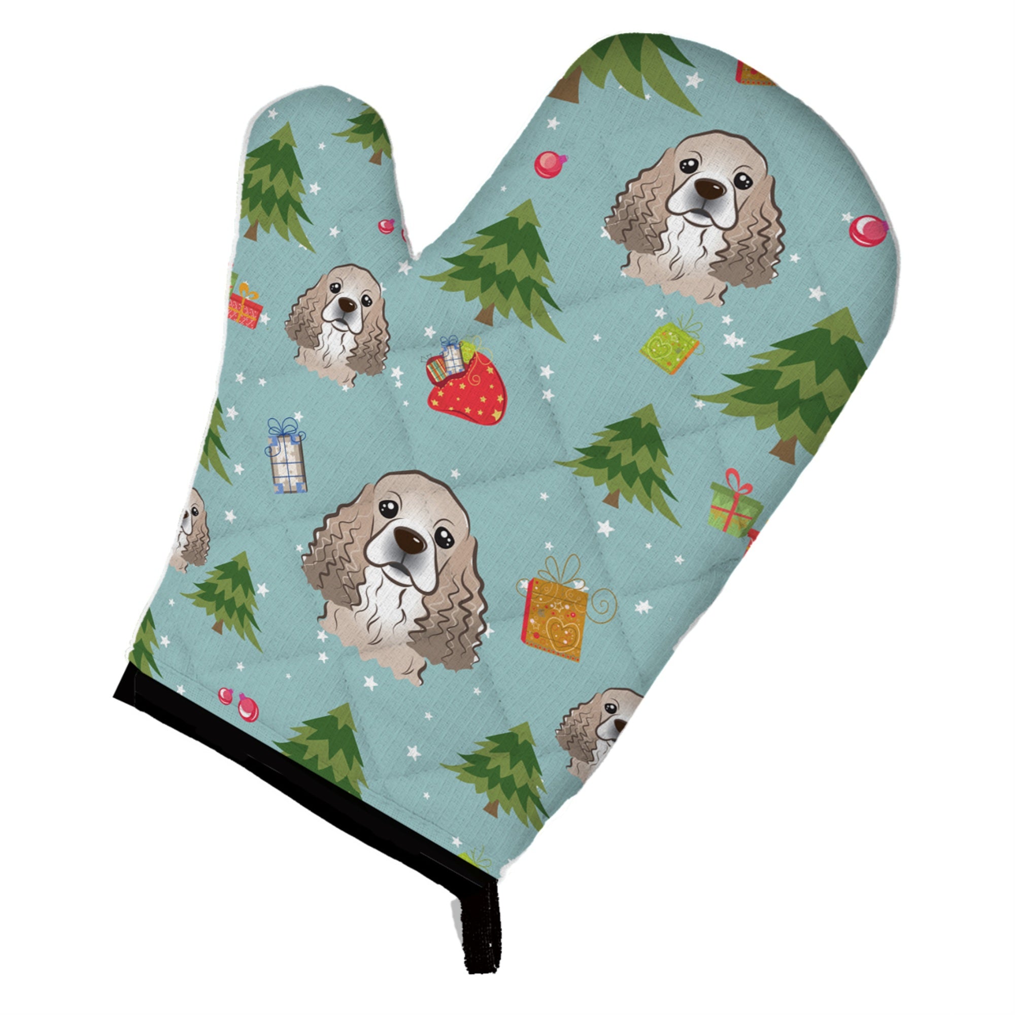 'Caroline'S Treasures Bb5005Ovmt Christmas Cocker Spaniel Oven Mitt, 12'''' By 8.5'''', Multicolor''
