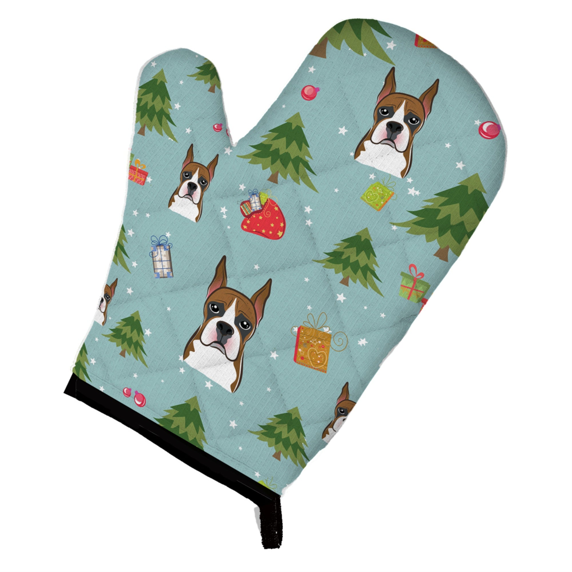 'Caroline'S Treasures Bb5012Ovmt Christmas Boxer Oven Mitt, 12'''' By 8.5'''', Multicolor''