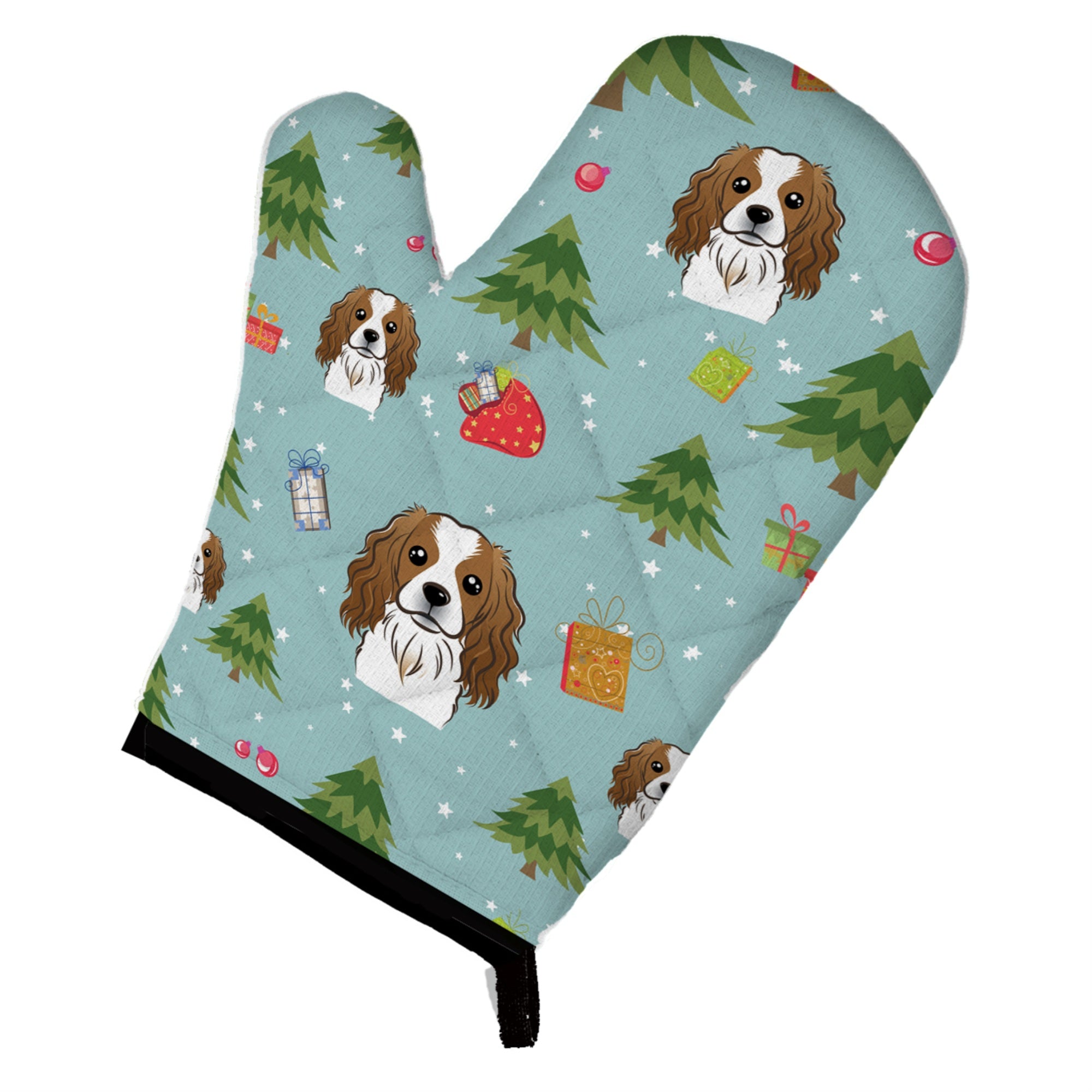 'Caroline'S Treasures Bb5013Ovmt Christmas Cavalier Spaniel Oven Mitt, 12'''' By 8.5'''', Multicolor''