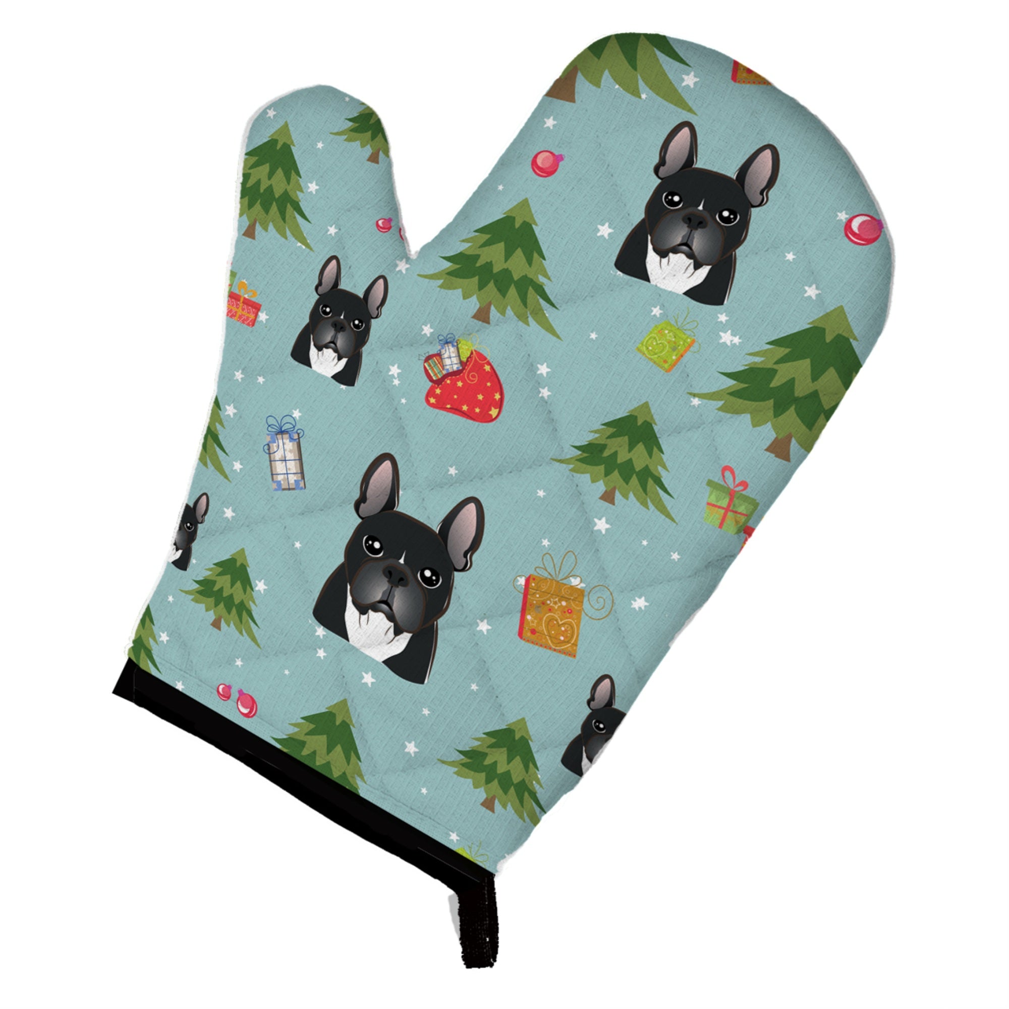 'Caroline'S Treasures Bb5016Ovmt Christmas French Bulldog Oven Mitt, 12'''' By 8.5'''', Multicolor''