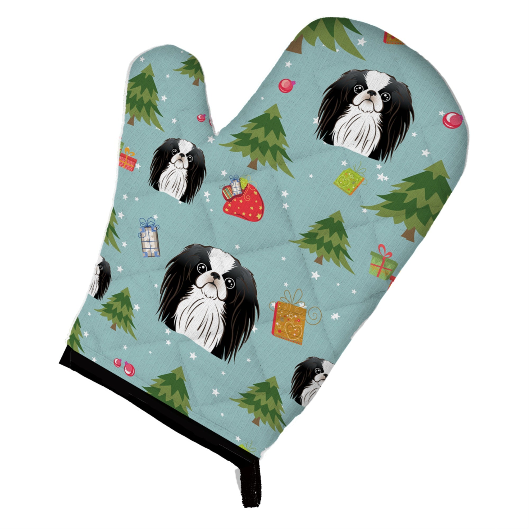 'Caroline'S Treasures Bb5019Ovmt Christmas Japanese Chin Oven Mitt, 12'''' By 8.5'''', Multicolor''