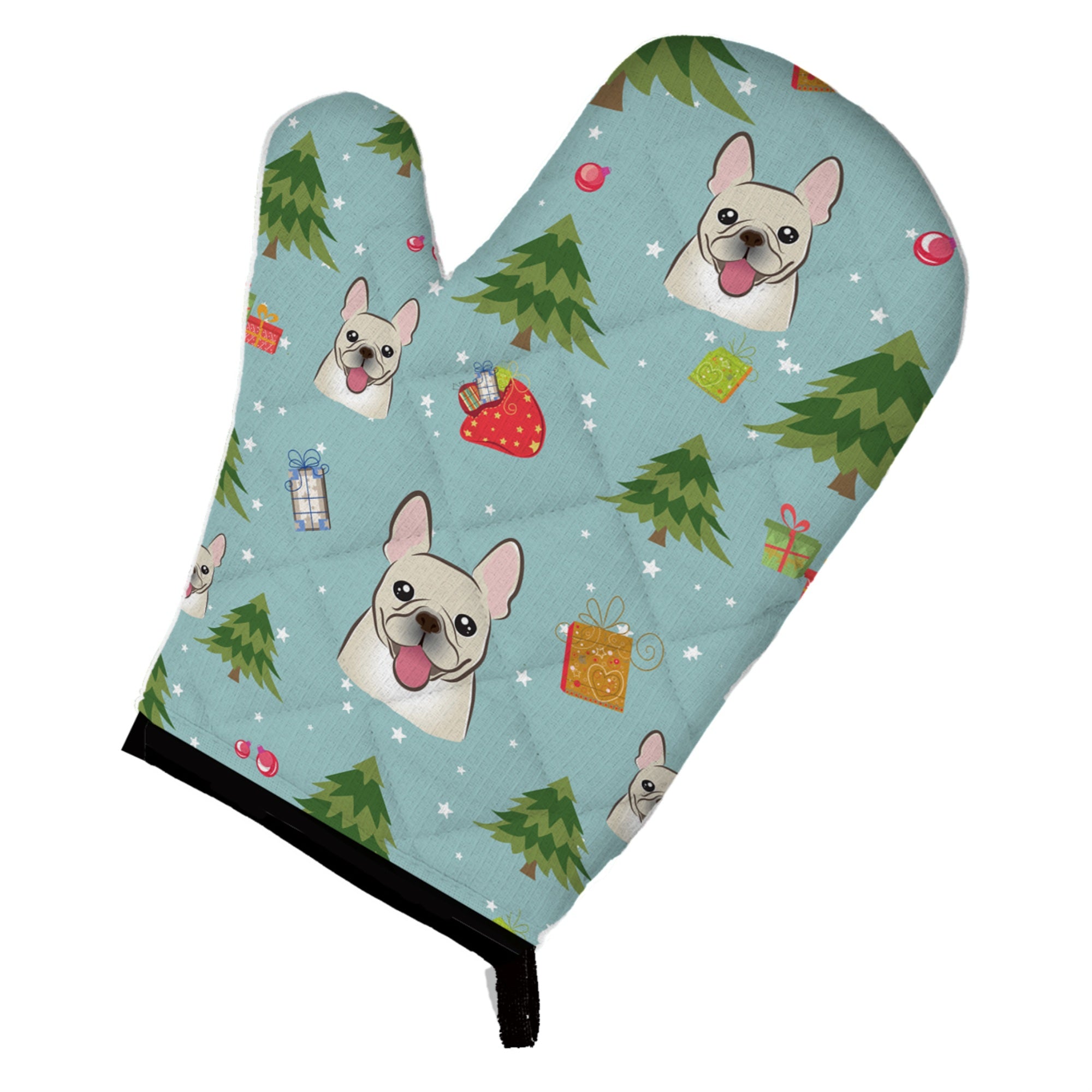 'Caroline'S Treasures Bb5027Ovmt Christmas French Bulldog Oven Mitt, 12'''' By 8.5'''', Multicolor''