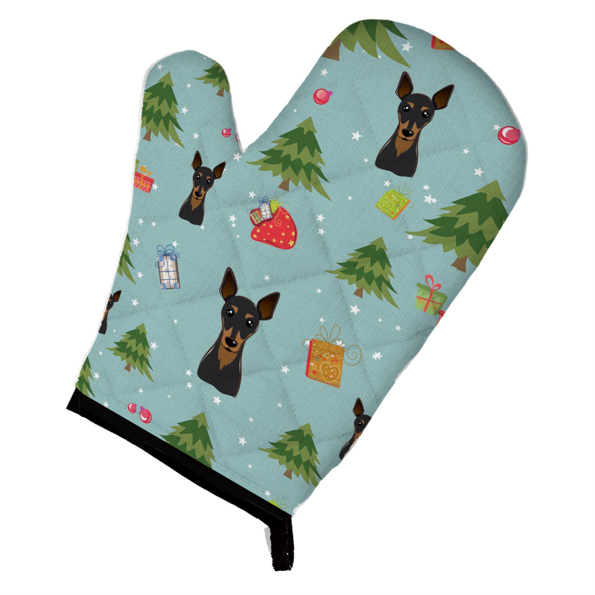 'Caroline'S Treasures Bb5029Ovmt Christmas Min Pin Oven Mitt, 12'''' By 8.5'''', Multicolor''