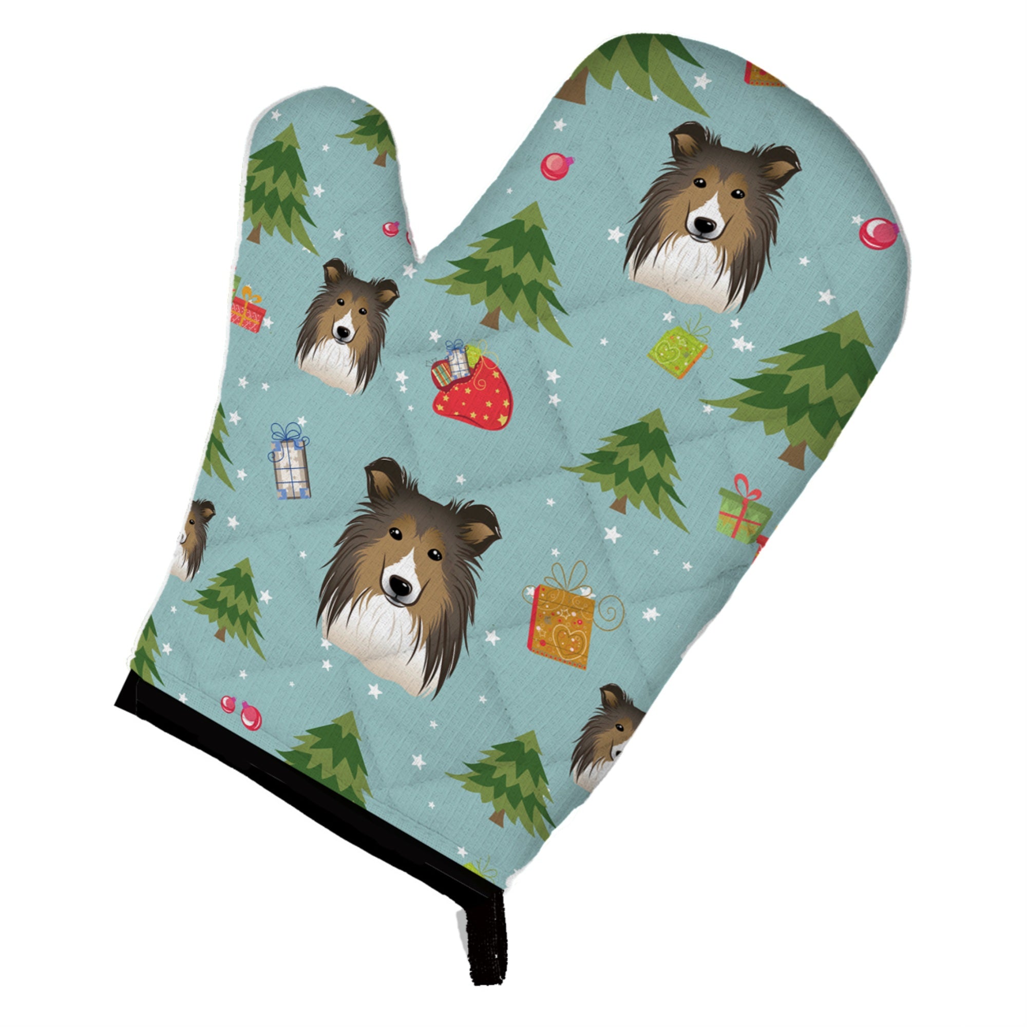 'Caroline'S Treasures Bb5031Ovmt Christmas Sheltie Oven Mitt, 12'''' By 8.5'''', Multicolor''