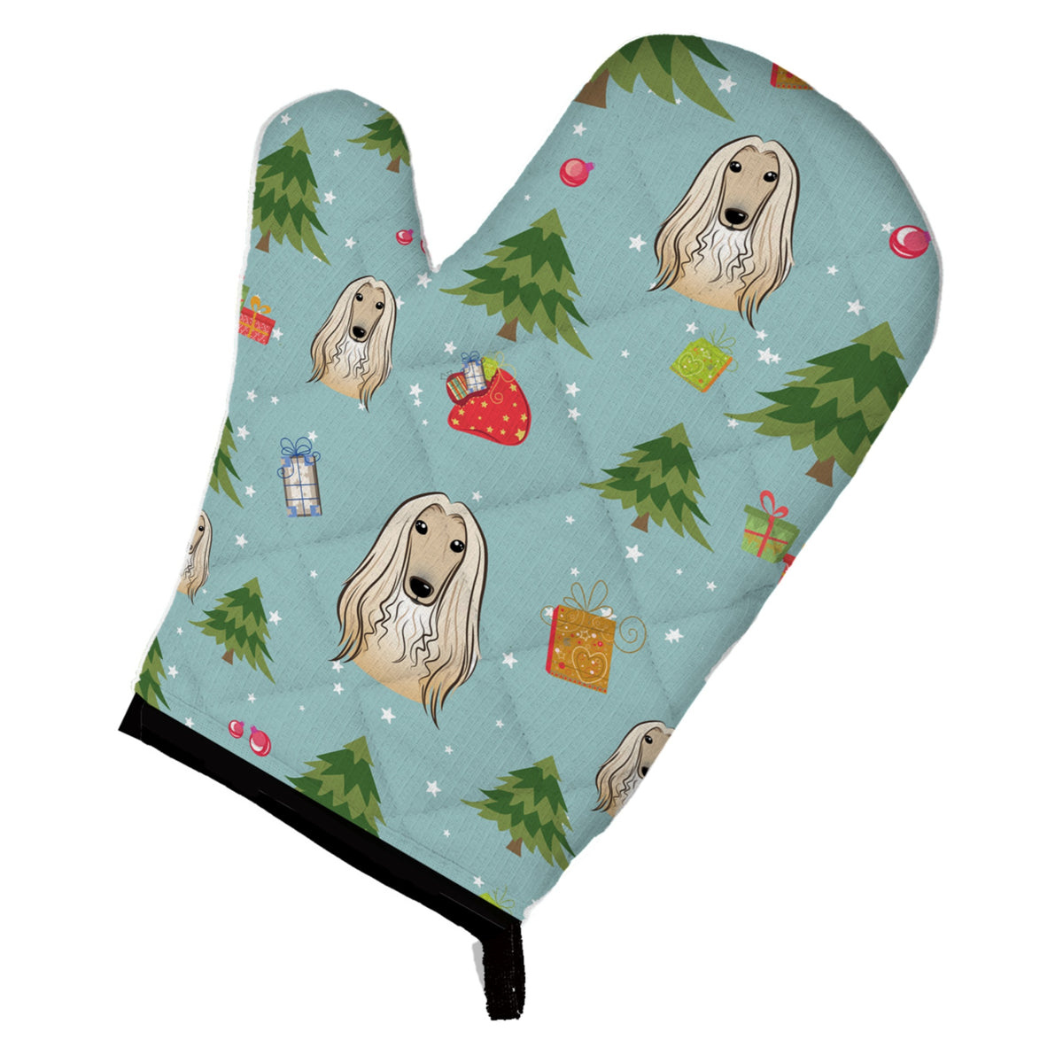 'Caroline'S Treasures Bb5033Ovmt Christmas Afghan Hound Oven Mitt, 12'''' By 8.5'''', Multicolor''