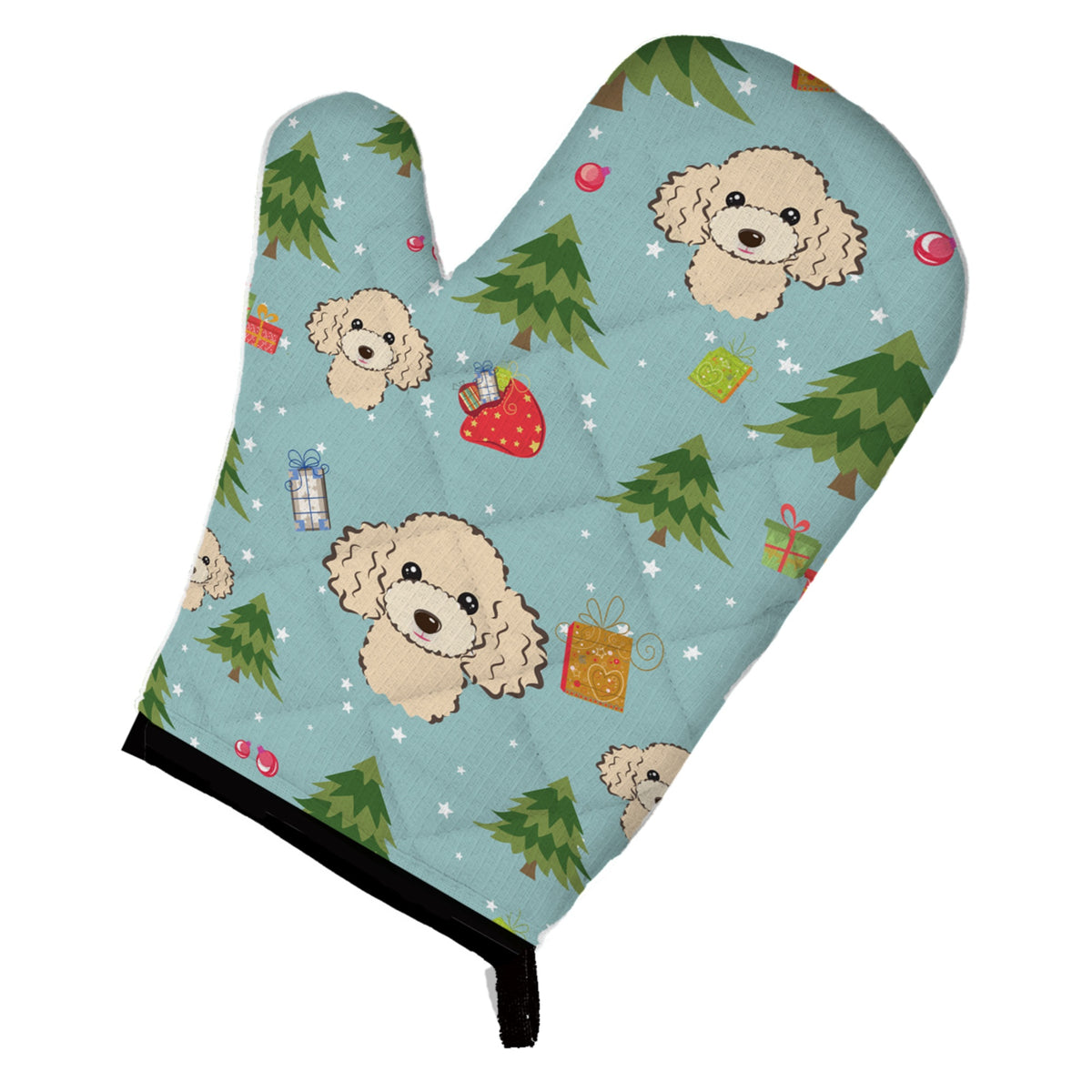 'Caroline'S Treasures Bb5047Ovmt Christmas Buff Poodle Oven Mitt, 12'''' By 8.5'''', Multicolor''