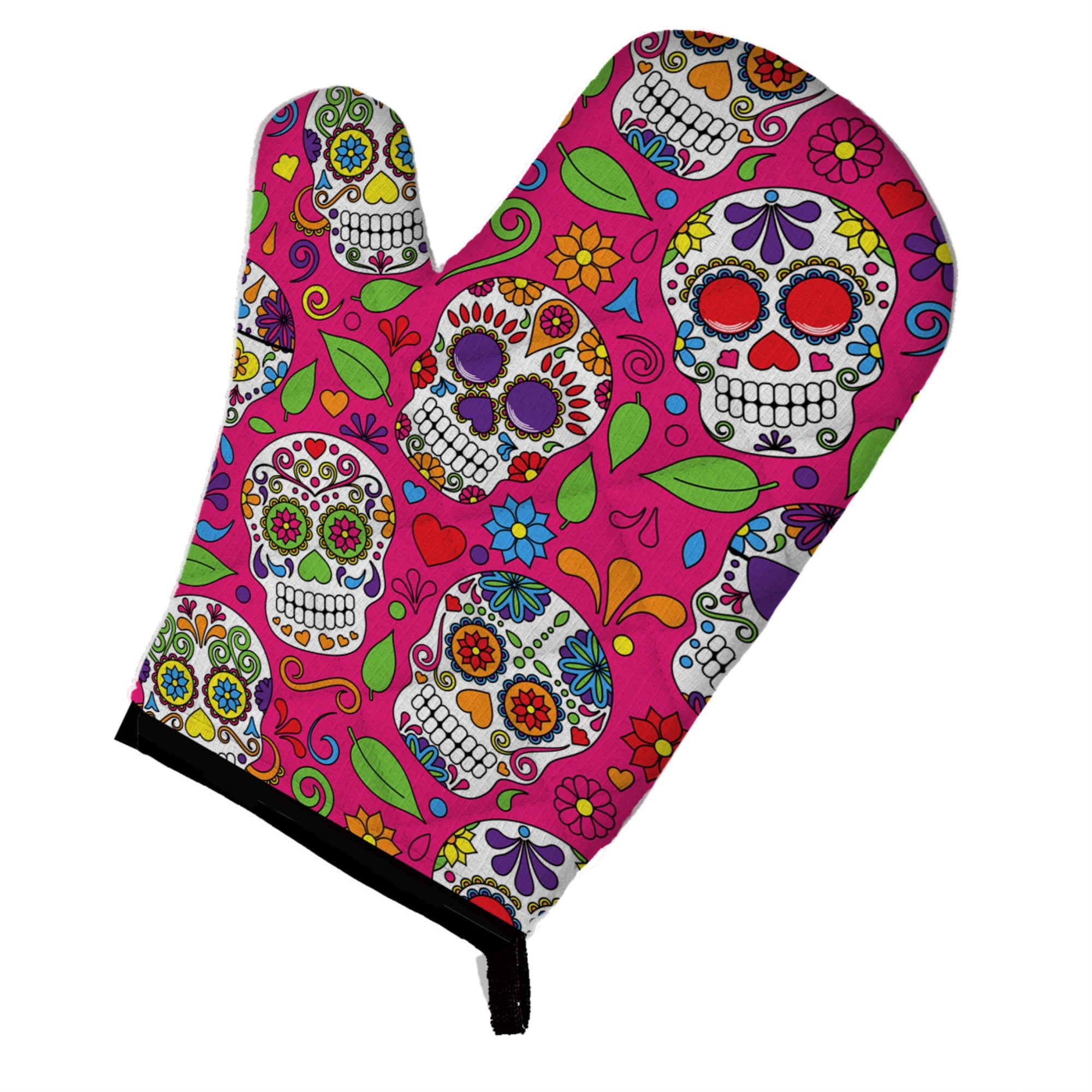 'Caroline'S Treasures Day Of The Dead Pink Oven Mitt, Multicolor, 12'''' X 8.5''''''