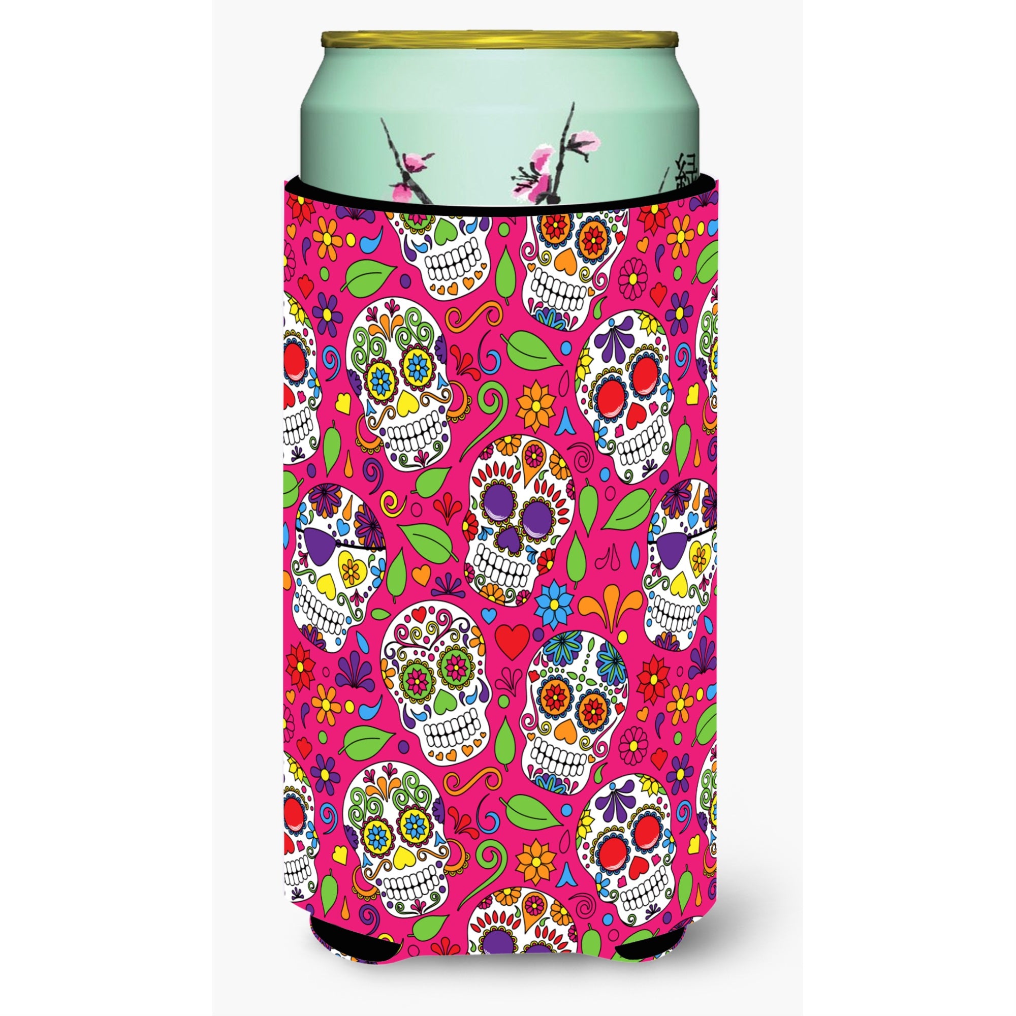 'Caroline'S Treasures Day Of The Dead Pink Tall Boy Beverage Insulator Hugger, Multicolor''