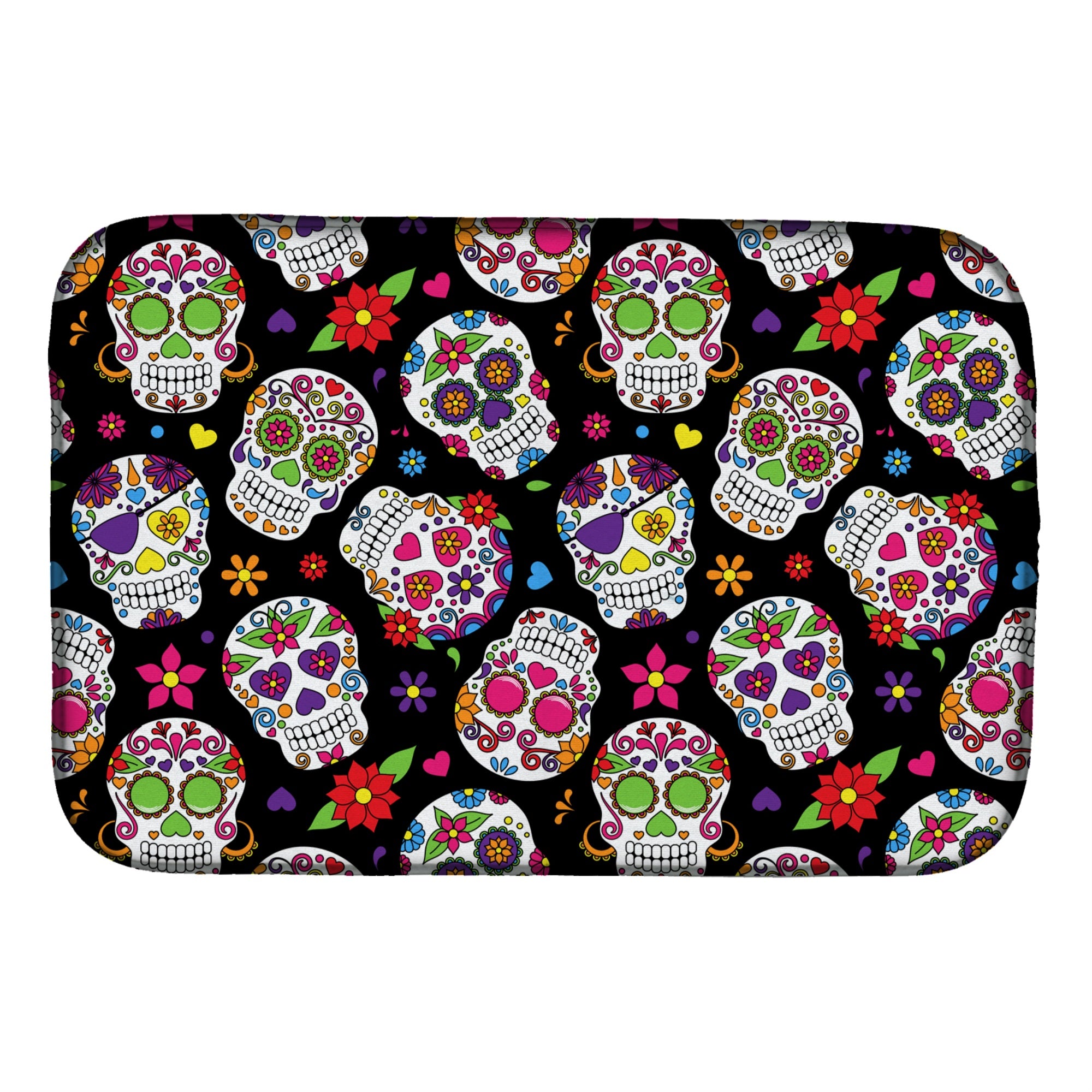 'Caroline'S Treasures Day Of The Dead Black Dish Drying Mat, 14'''' X 21''''''