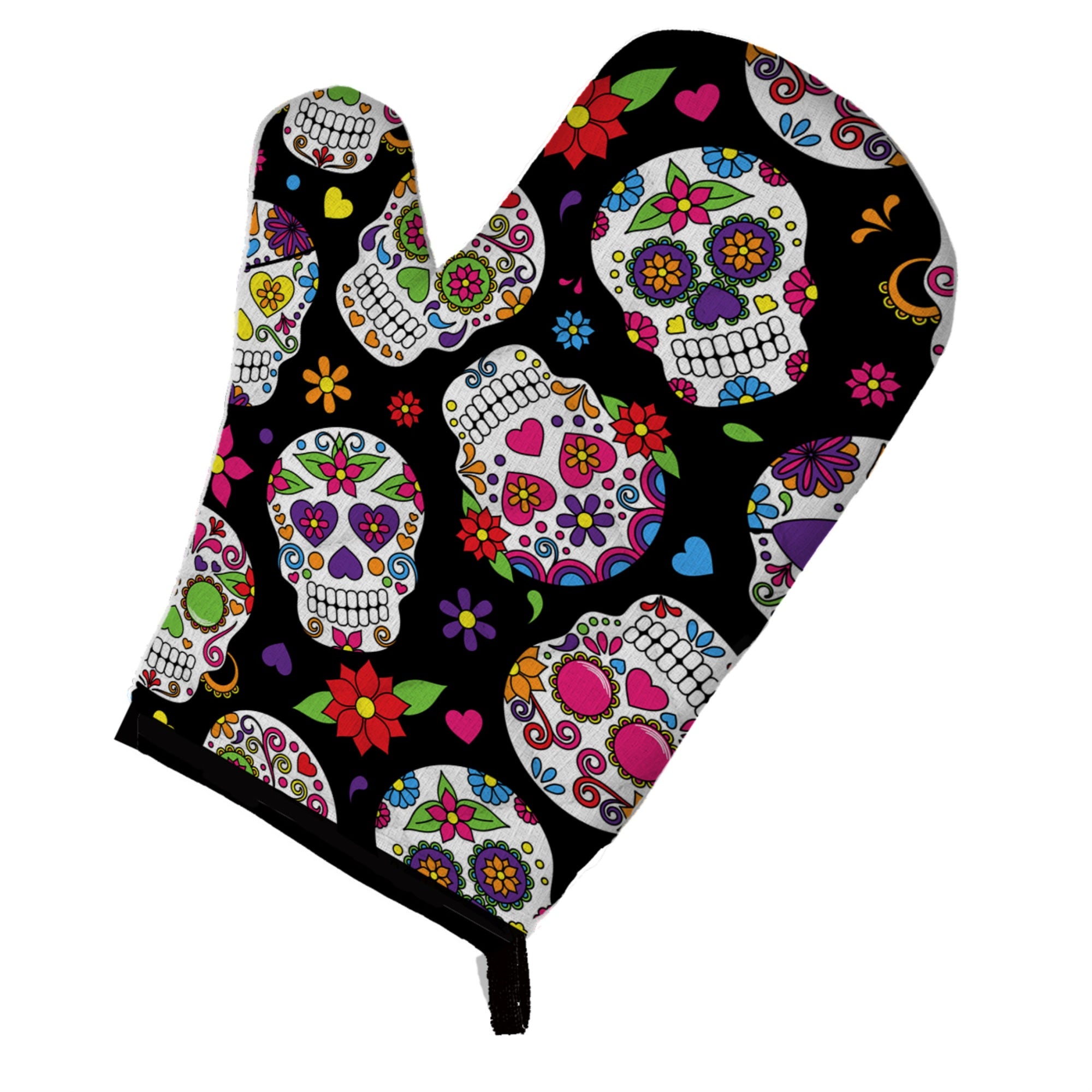 'Caroline'S Treasures Day Of The Dead Black Oven Mitt, Multicolor, 12'''' X 8.5''''''