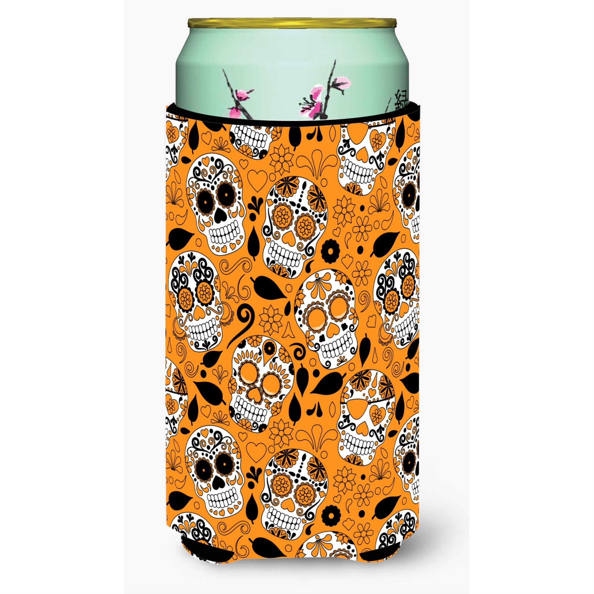 'Caroline'S Treasures Day Of The Dead Orange Tall Boy Beverage Insulator Hugger, Multicolor''