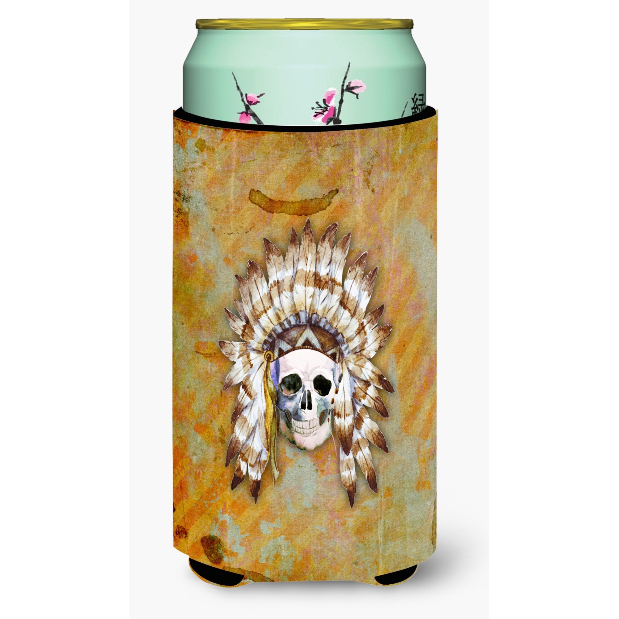 'Caroline'S Treasures Day Of The Dead Indian Skull Tall Boy Beverage Insulator Hugger, Multicolor''
