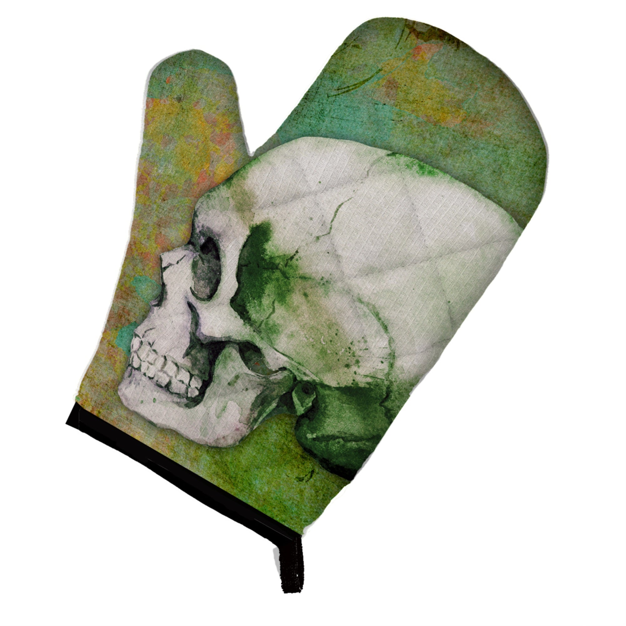 'Caroline'S Treasures Day Of The Dead Green Skull Oven Mitt, Multicolor, 12'''' X 8.5''''''