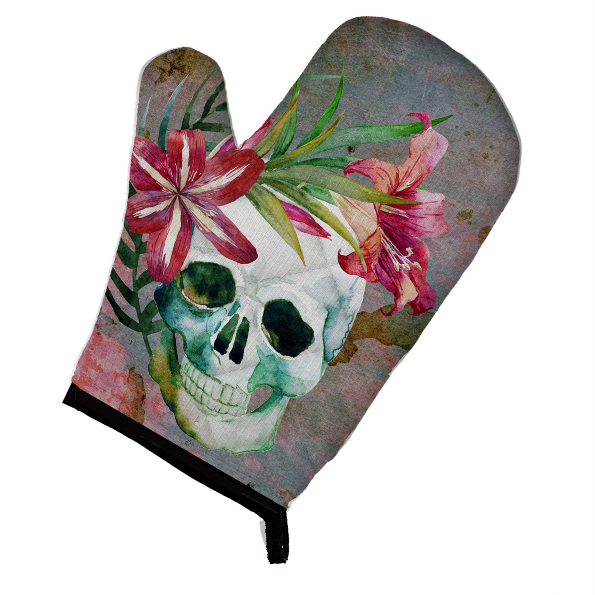 'Caroline'S Treasures Day Of The Dead Skull Flowers Oven Mitt, Multicolor, 12'''' X 8.5''''''