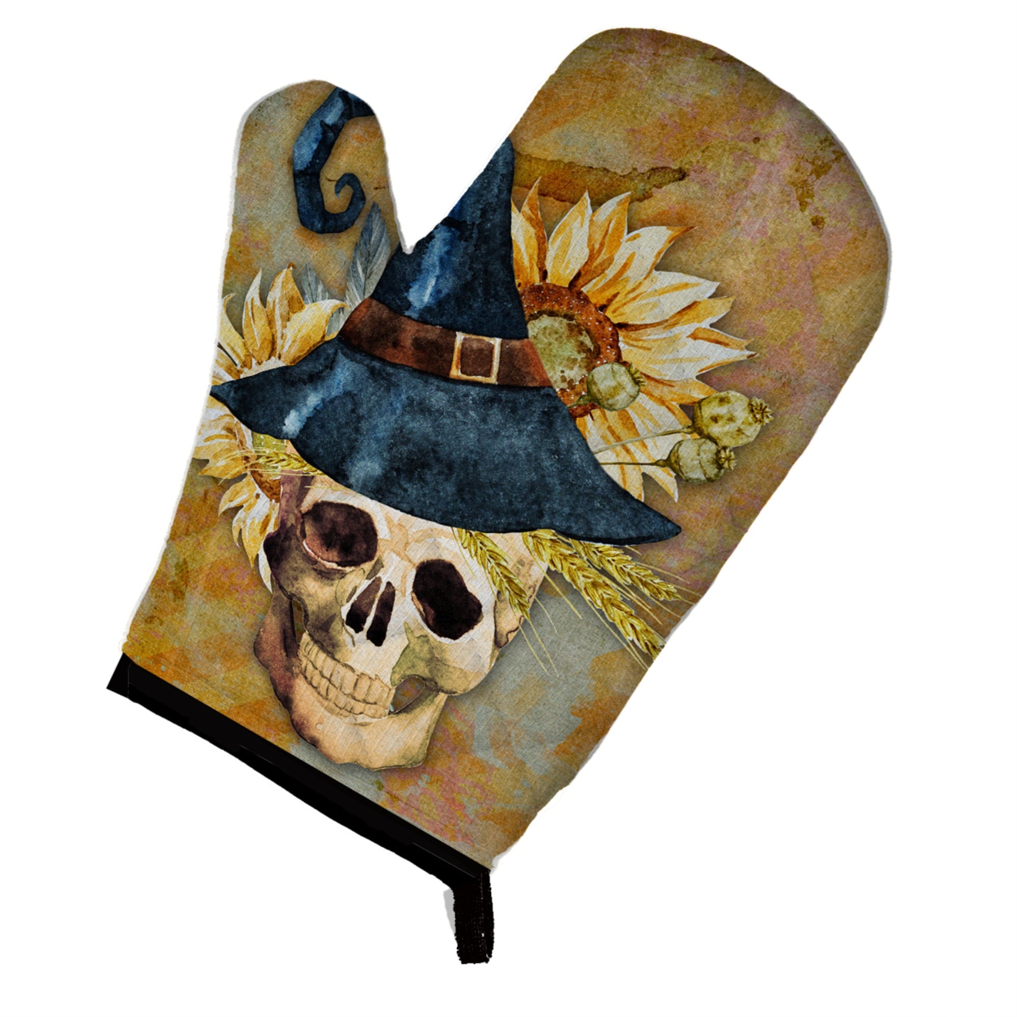 'Caroline'S Treasures Day Of The Dead Witch Skull Oven Mitt, Multicolor, 12'''' X 8.5''''''