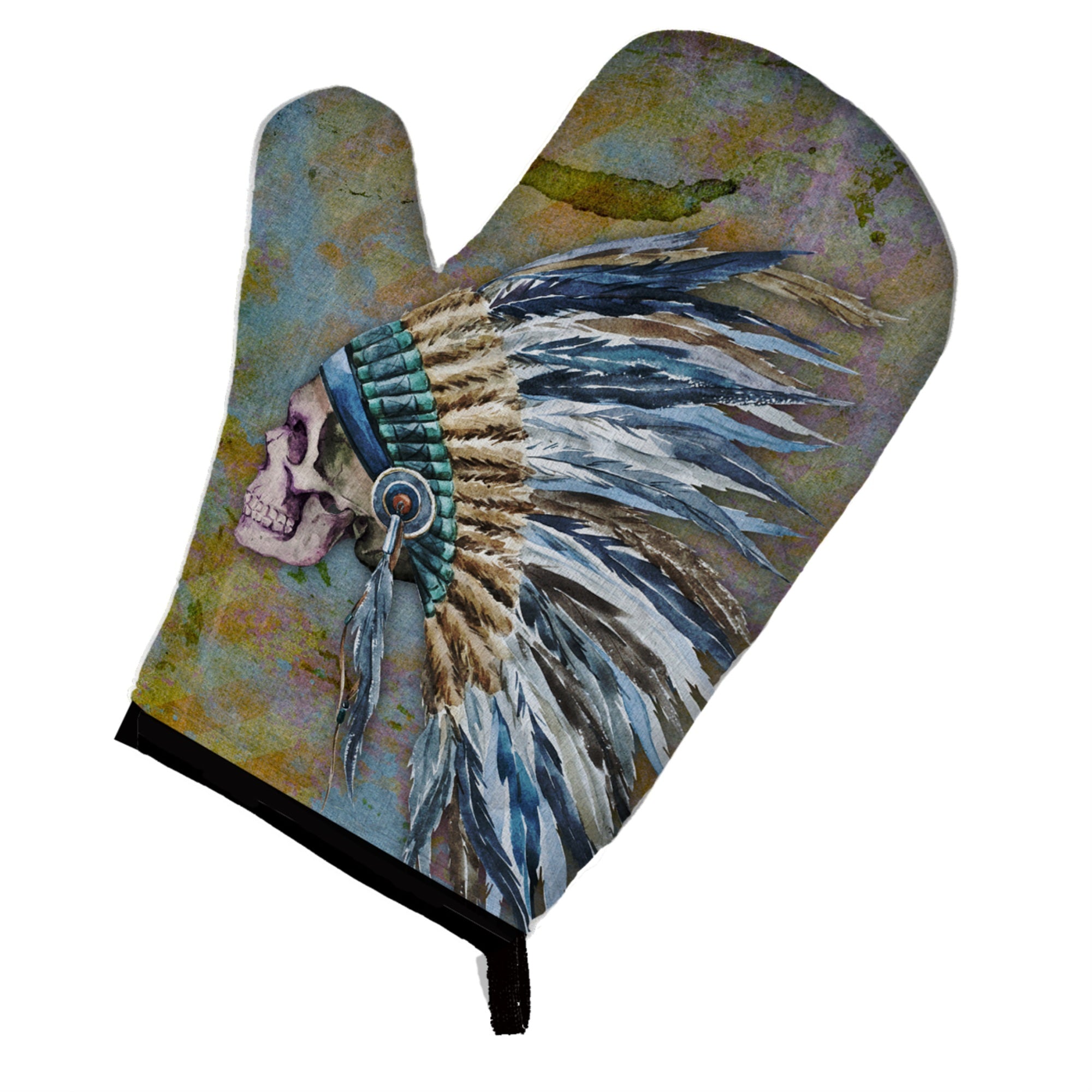 'Caroline'S Treasures Day Of The Dead Indian Chief Skull Oven Mitt, Multicolor, 12'''' X 8.5''''''