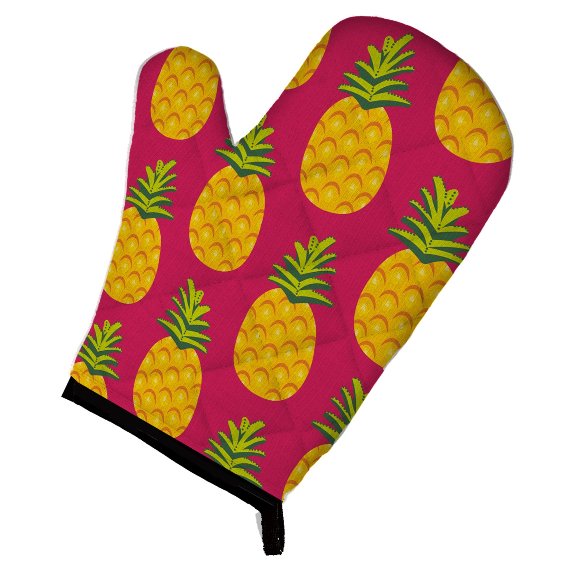 'Caroline'S Treasures Pineapples On Pink Oven Mitt, Multicolor, 12'''' X 8.5''''''