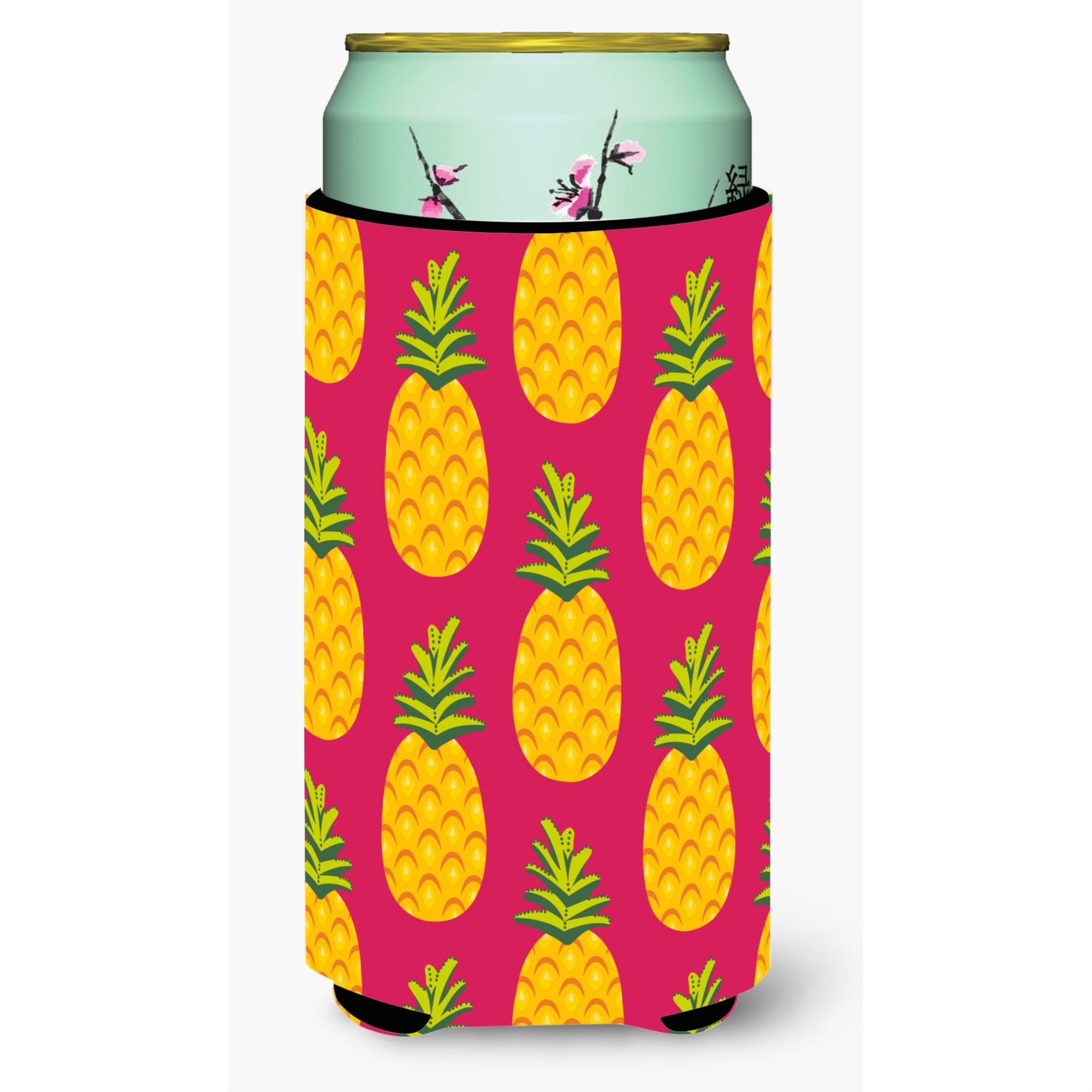 'Caroline'S Treasures Pineapples On Pink Tall Boy Beverage Insulator Hugger, Multicolor''