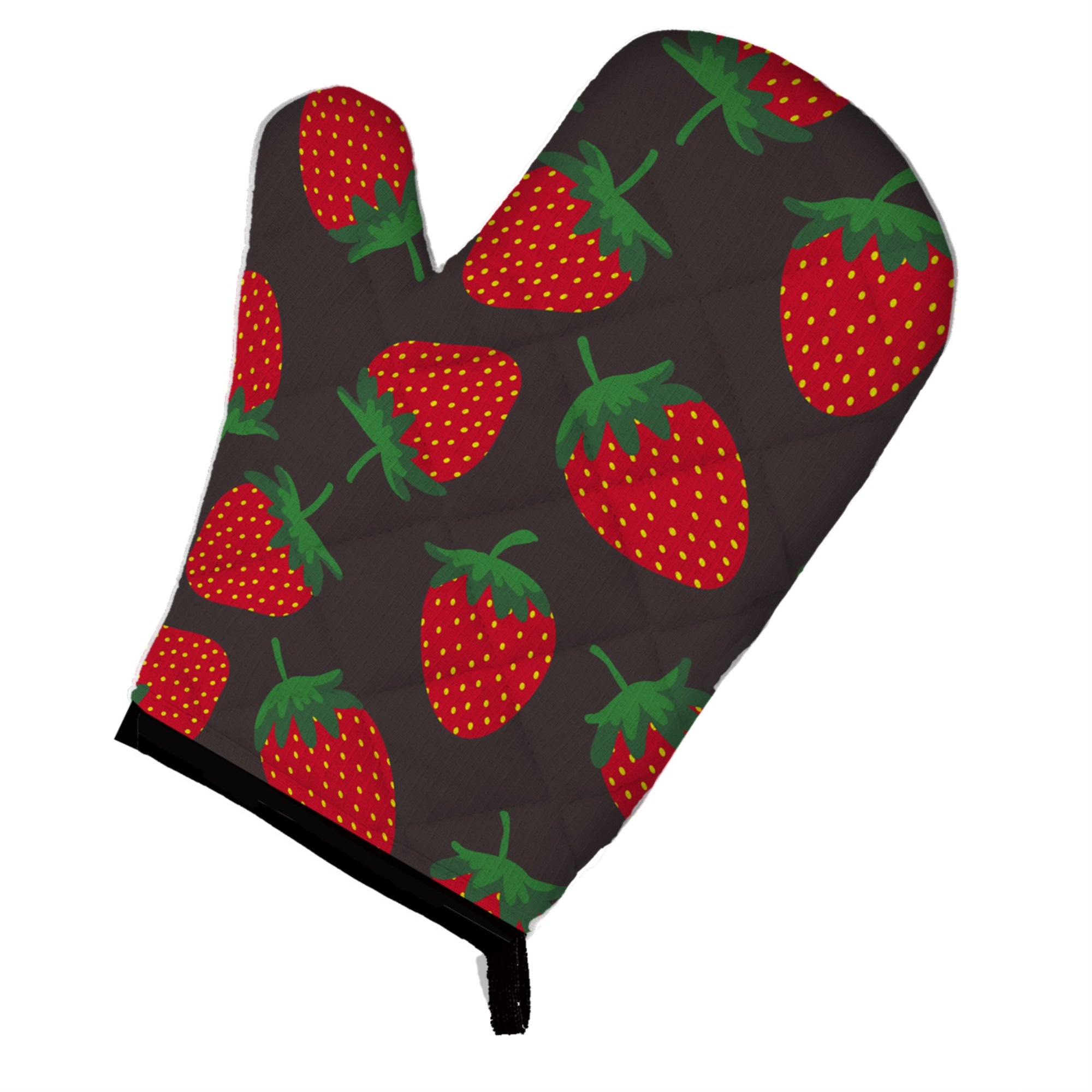 'Caroline'S Treasures Strawberries On Gray Oven Mitt, Multicolor, 12'''' X 8.5''''''