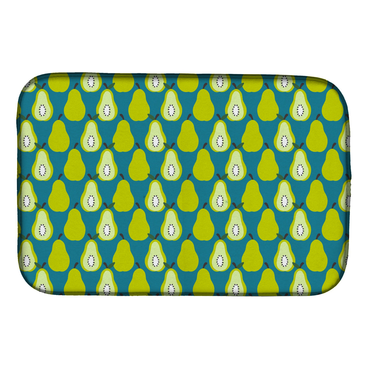 'Caroline'S Treasures Pears On Green Dish Drying Mat, 14 X 21''