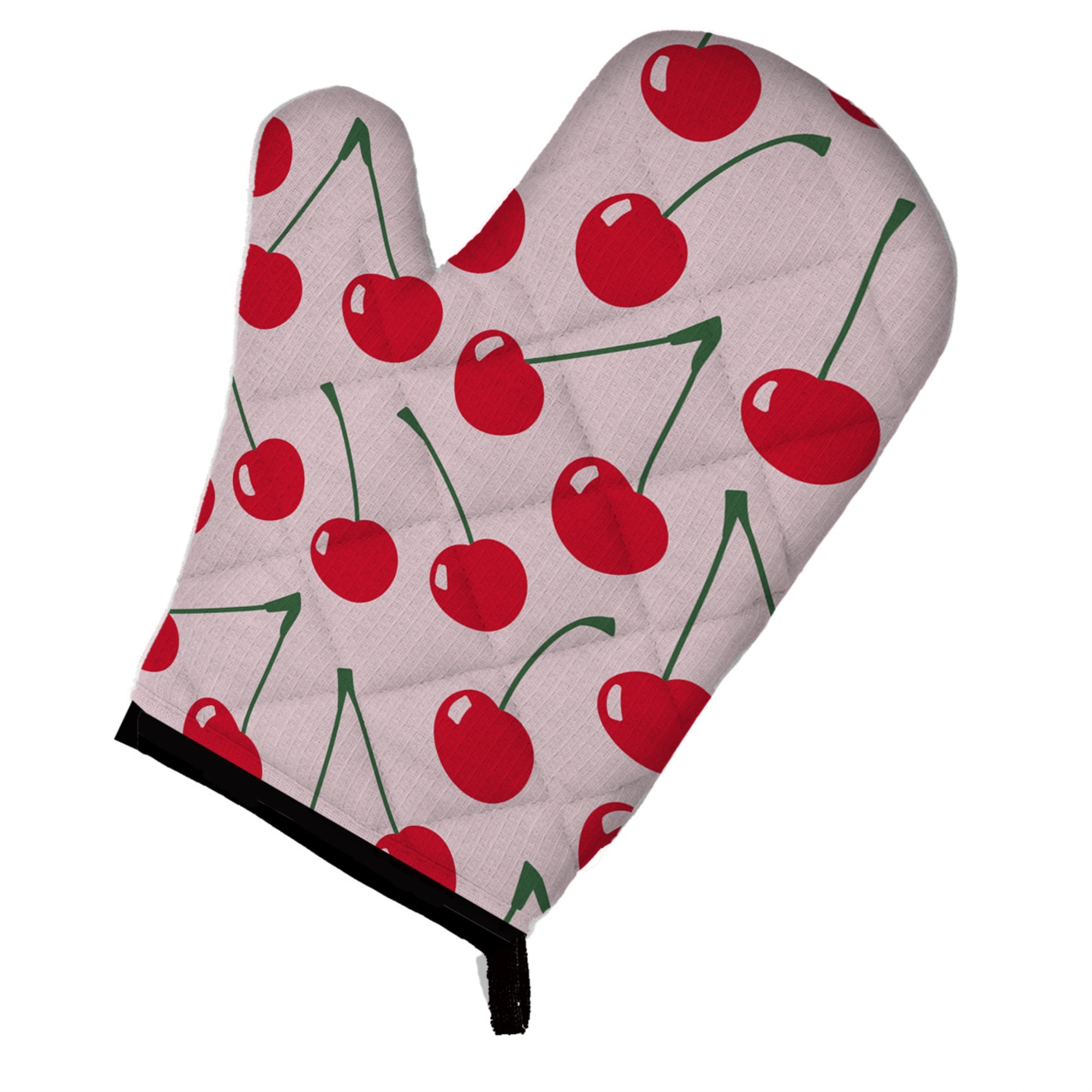 'Caroline'S Treasures Cherries On Pink Oven Mitt, Multicolor, 12'''' X 8.5''''''