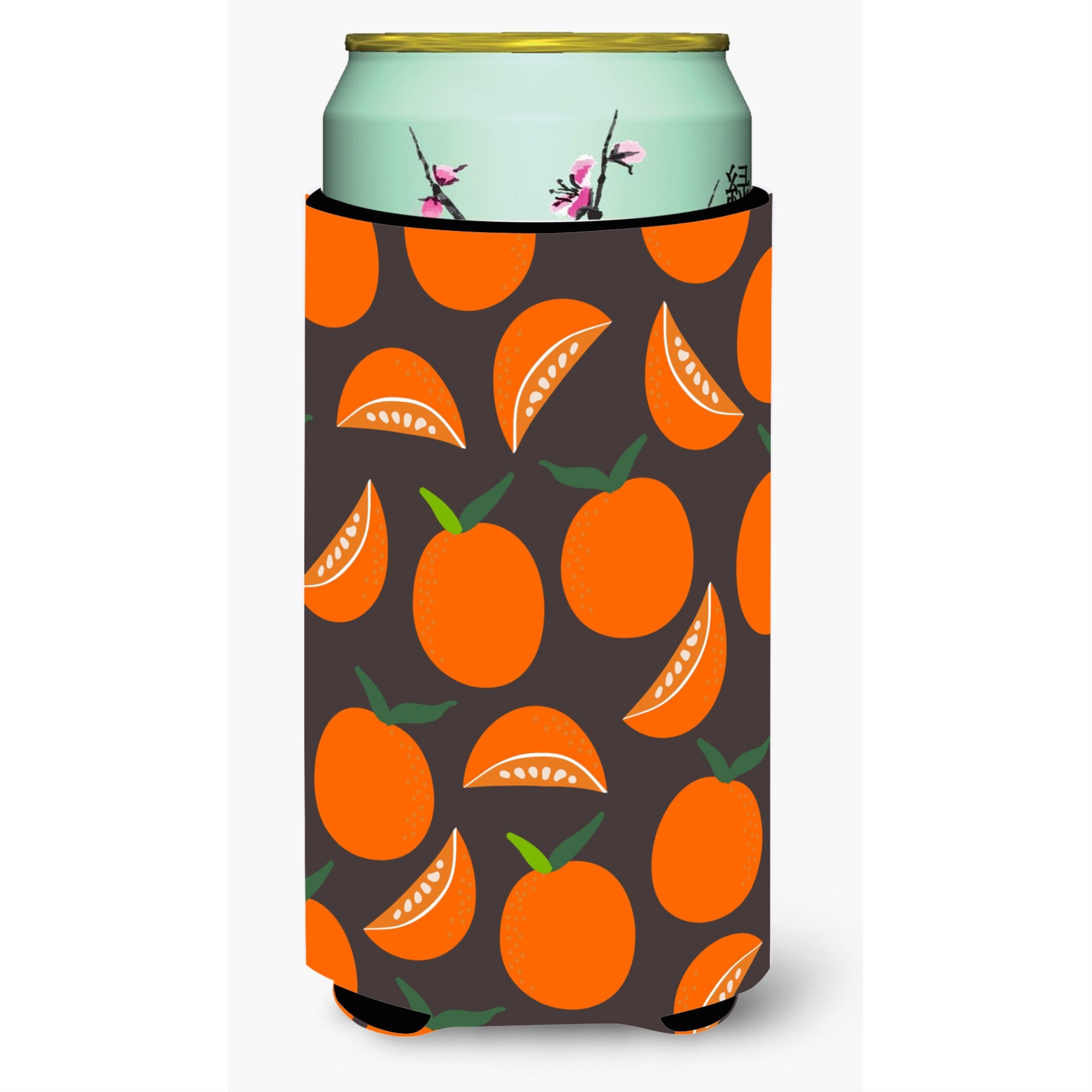 'Caroline'S Treasures Oranges On Gray Tall Boy Beverage Insulator Hugger, Multicolor''